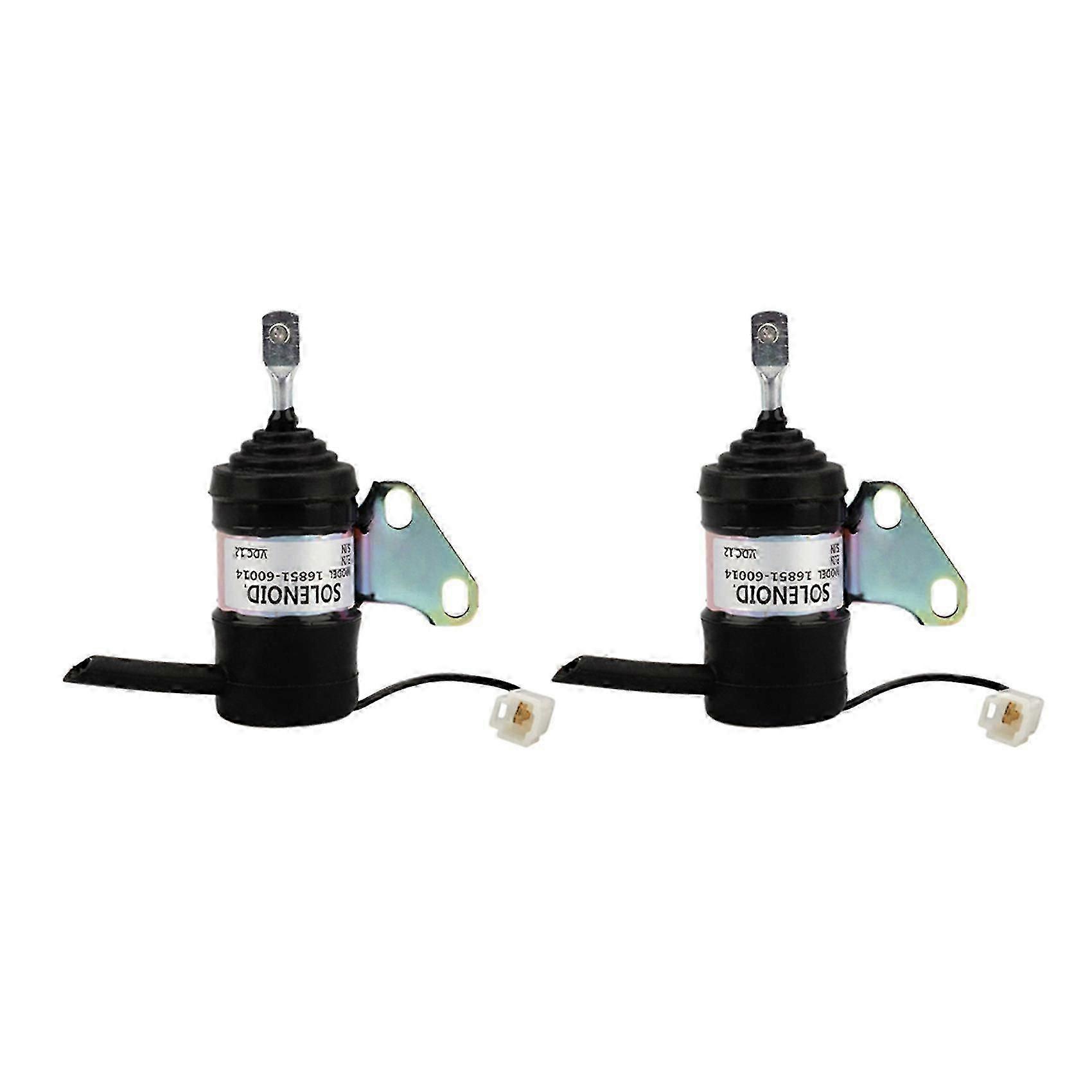 2x Fuel Stop Solenoid Power-off Valve For Mower Tractor Excavator Rtv Rtv900 16851-60014 052600-453-XinHan