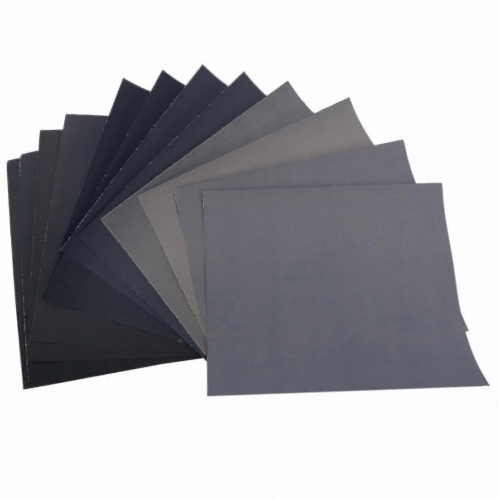 Assorted Grit Sandpaper Sheets 1500 to 7000 - 12-Pack for Precision Projects