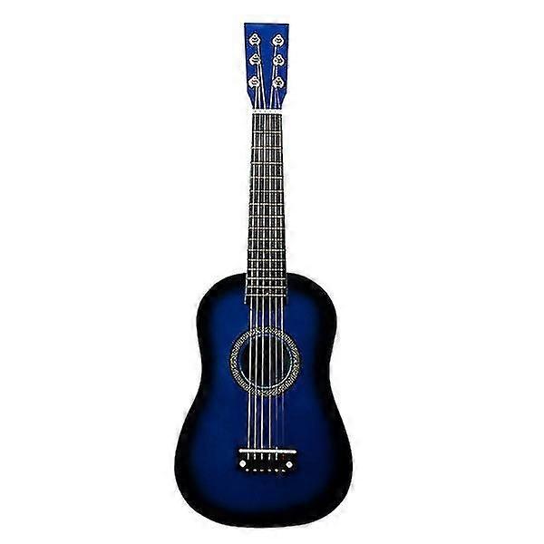 23 tums folkakustisk gitarr nybörjarmusikinstrument 6-strängad gitarr Kids Toy (rosa)
