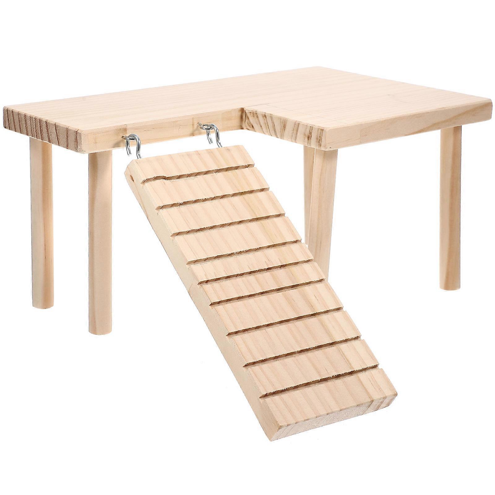 Rectangular Wooden Hamster Supply For Pet Exercise And Space Utilization 3 Sets Safe Durable Design