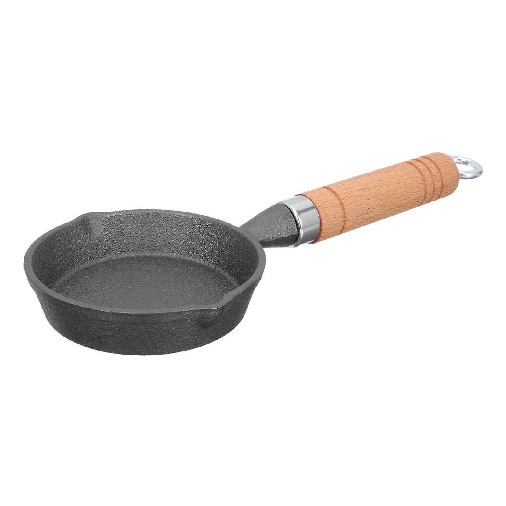 Single Handle NonStick Mini Frying Pan for Eggs Cast Iron Skillet Easy to Clean Breakfast Pan for Induction and Gas Stoves