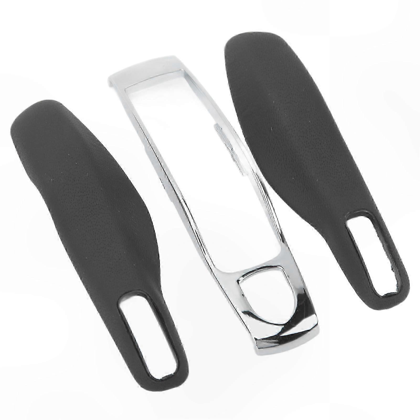 Black Leather Remote Control Key Shell with Dustproof Case for 2010-2016 Models