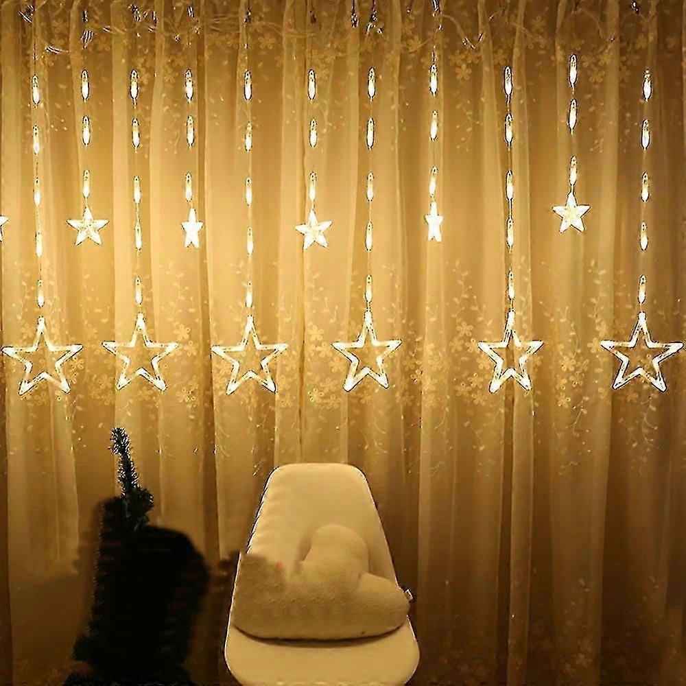 Star Led Fenster Vorhang String Licht kompatibel mit Weihnachtsdekorationen