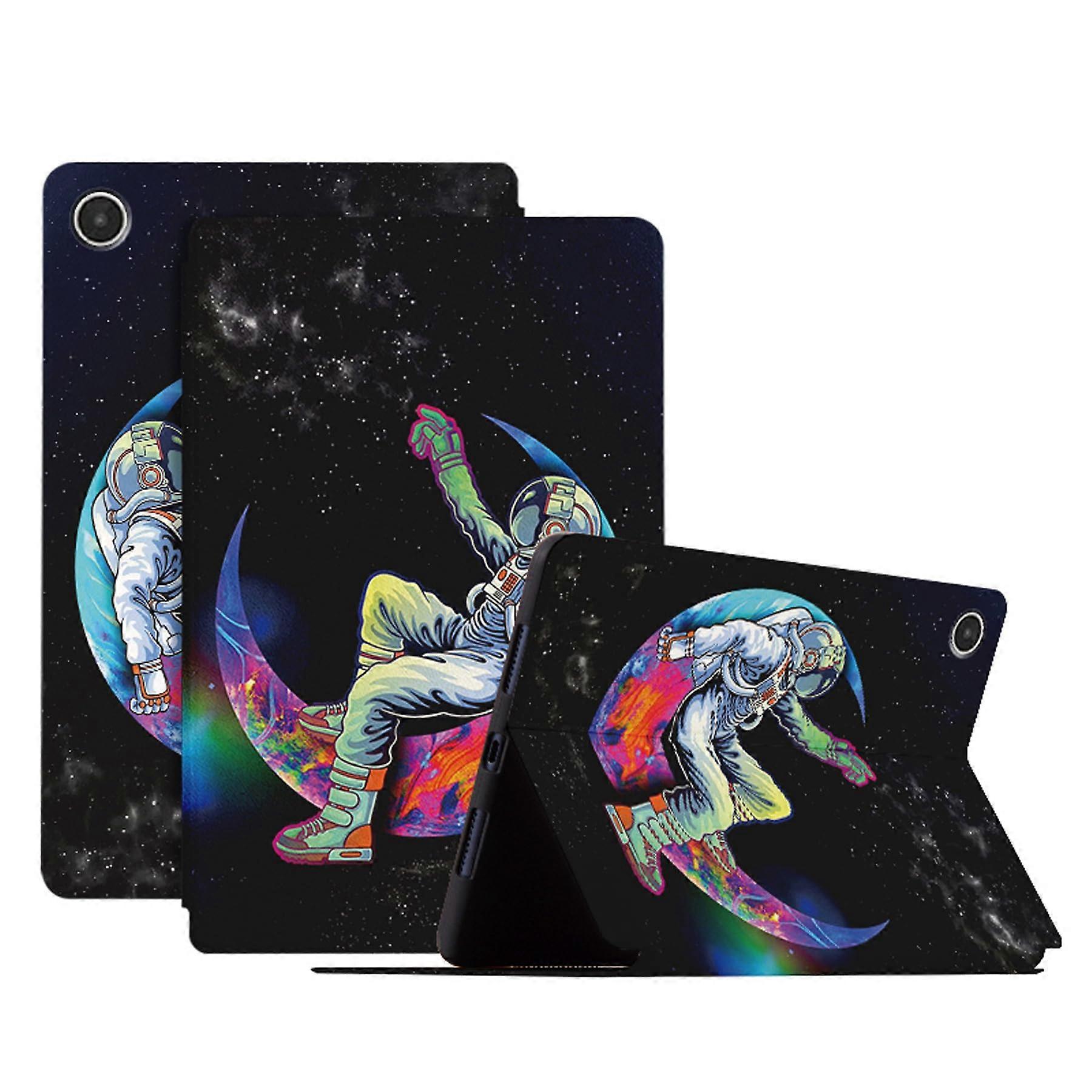 Case for Lenovo Tab M8 4th Gen 8.0-Inch PU Leather Astronaut Pattern Series With Auto Wake Sleep Flip Stand