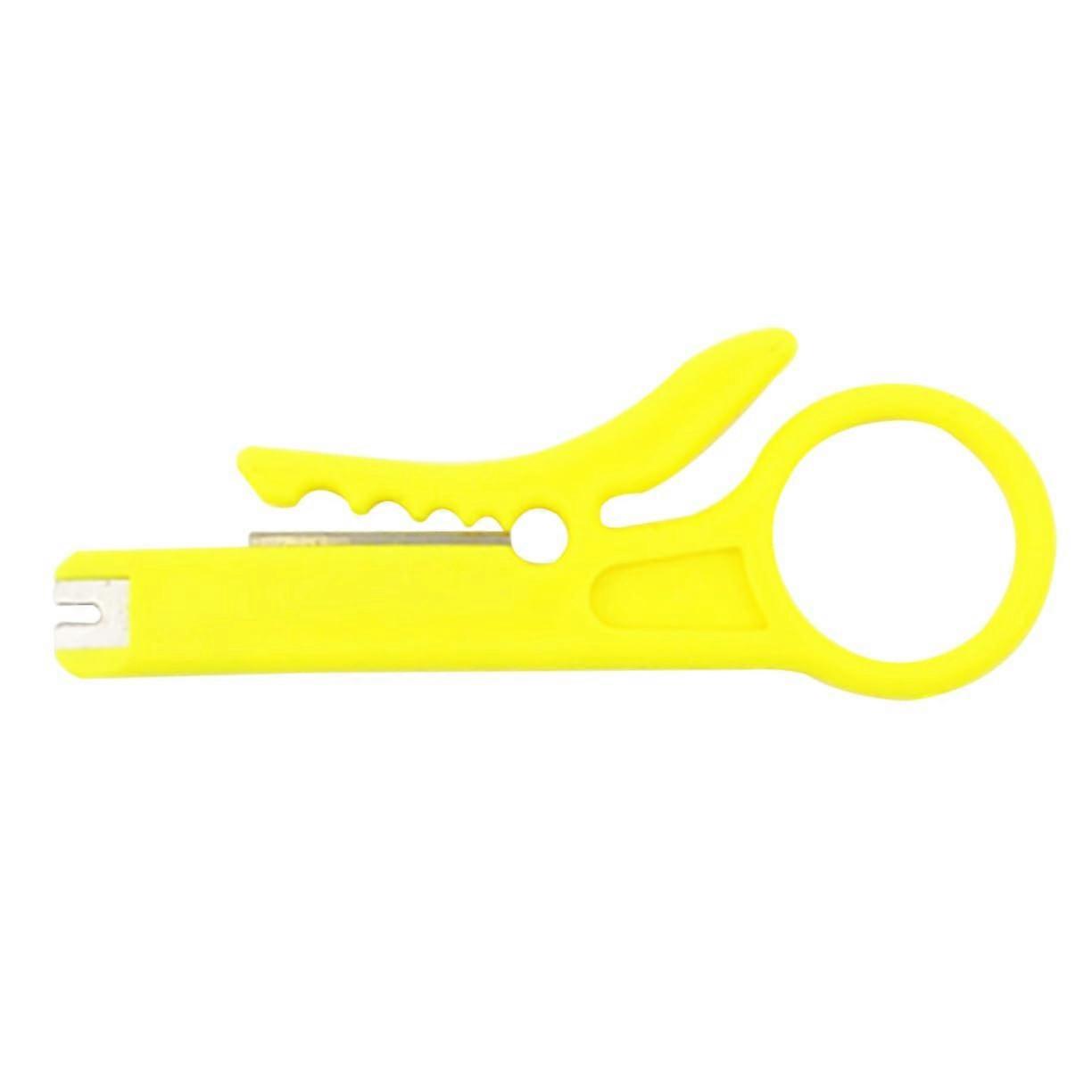 Mini Wire Stripper Cable Cutter Wire Crimper for UTP STP Round Cable Portable Stripping Tool with Finger Loop Easy to Use for Smart Home