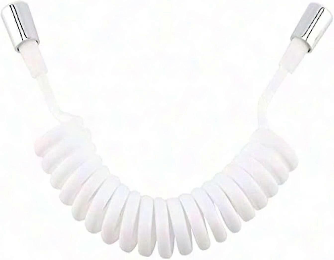 1.5m Telescopic Bidet Hose - ABS Spring Shower Hose for Toilet Bidet Sprayer & Handheld Shower Head - White