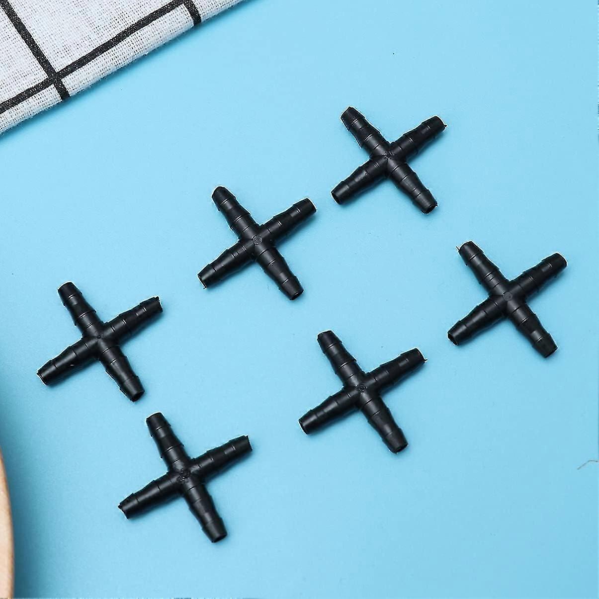 Garden Irrigation Cross Fittings 4 Way Hose Coupling Adapter