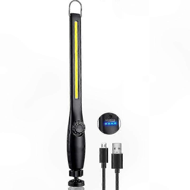 LED Work Light with USB Charging, Rotary Switch, Magnetic Base and Hook for Auto Repair and Home Use