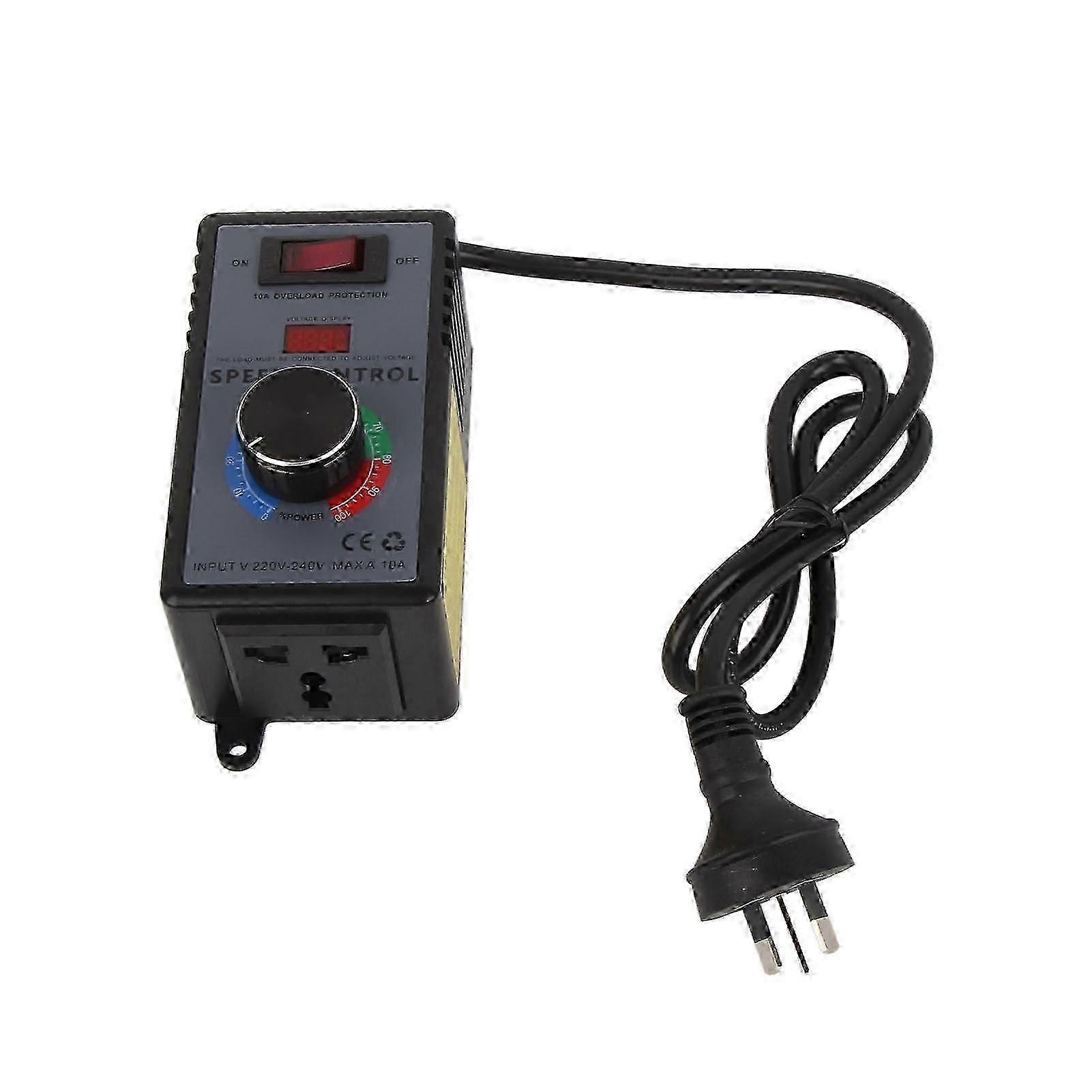 Variable Speed Fan Controller 0-220VAC with Overload Protection AU Plug AC220-240V