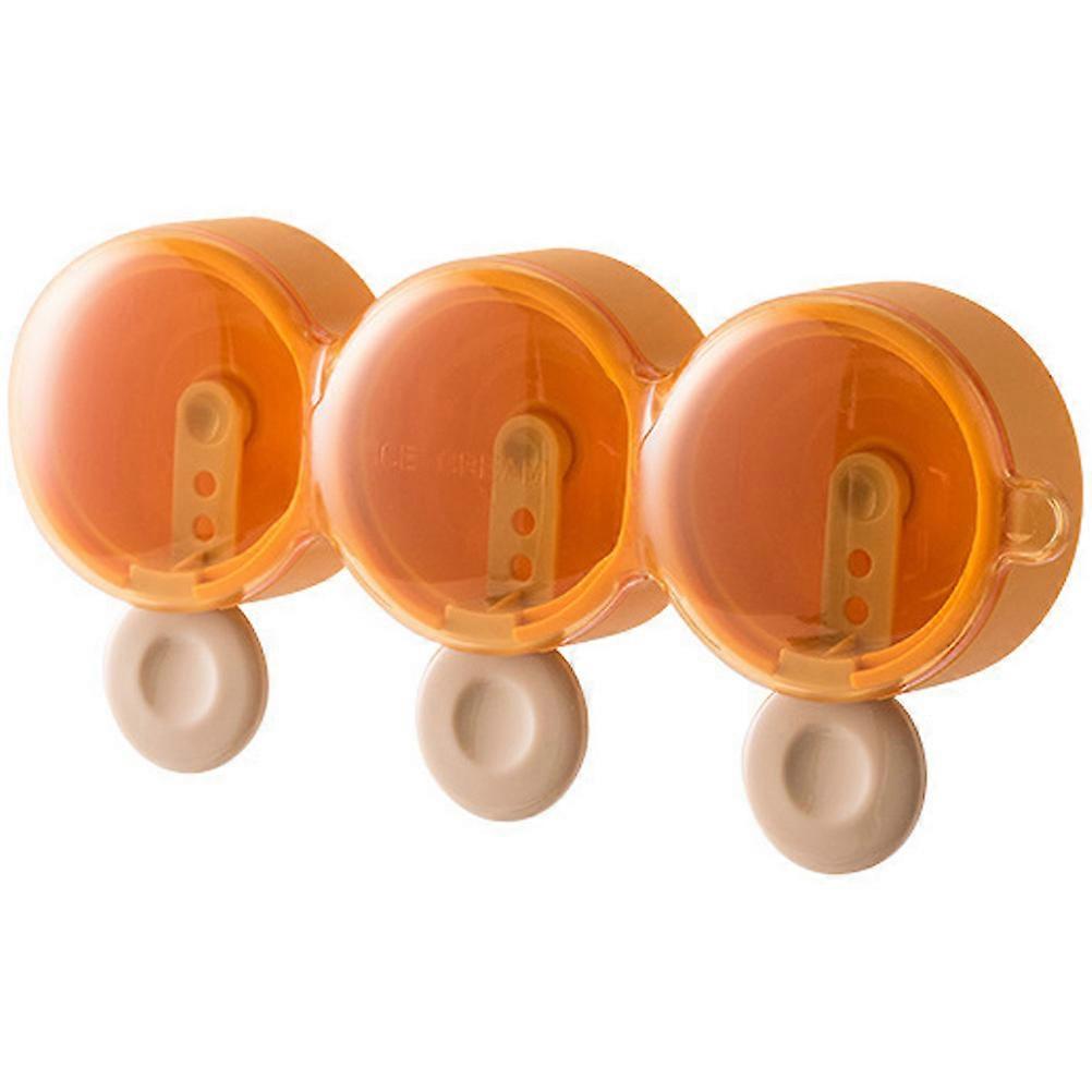 Donut Silicone Mold Ice Cream Maker Kitchen Tool Orange Material for Ice Cream Maker 3Pcs