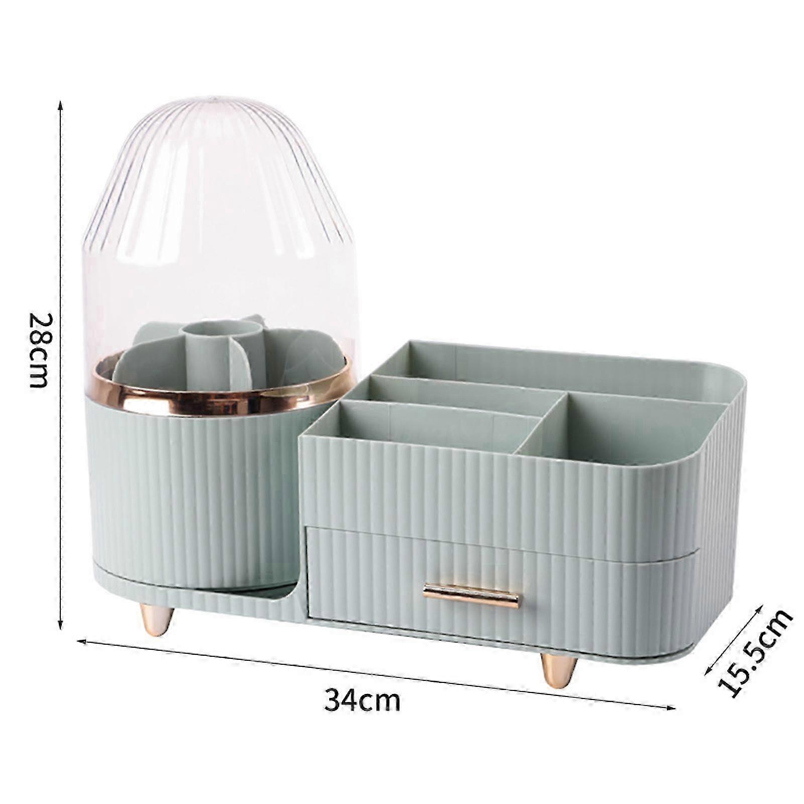 Makeup Organizer, 360 Rotating Makeup Organizer for Vanity with Drawers, Large Capacity Cosmetic Display Cases, Cosmetic Organizer