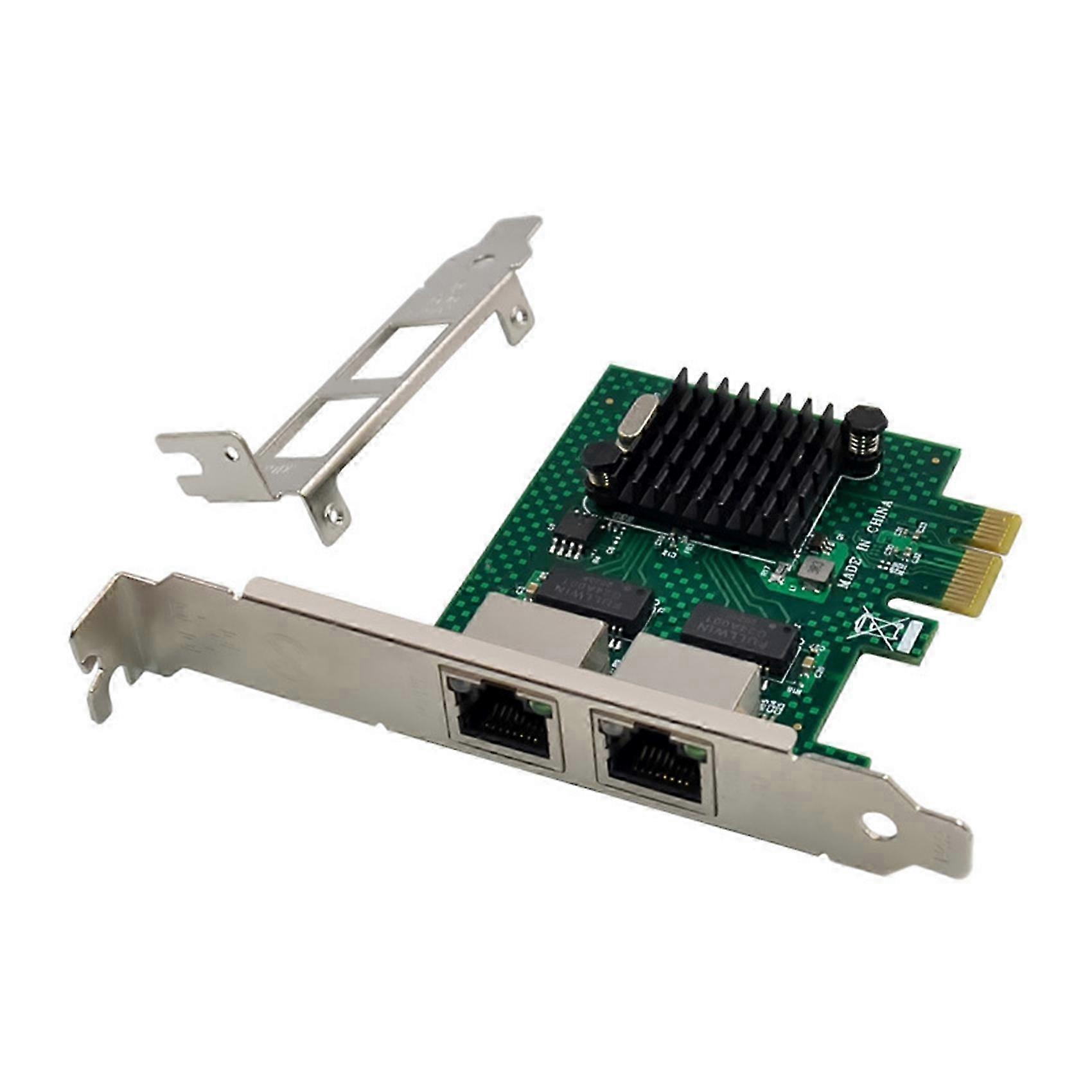 BCM5718 Gigabit Server Network Card PCI Express X1 Dual Port Network Adapter Card Compatible with PXE VLAN