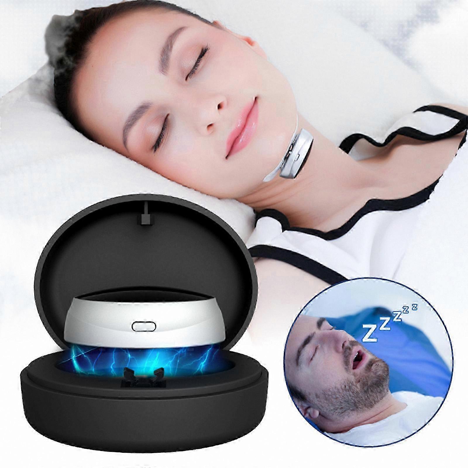 Electric Throat Massager for Snoring Relief, Pulse Massage Anti-Snore Device, Sleep Aid Solution for Quiet Rest