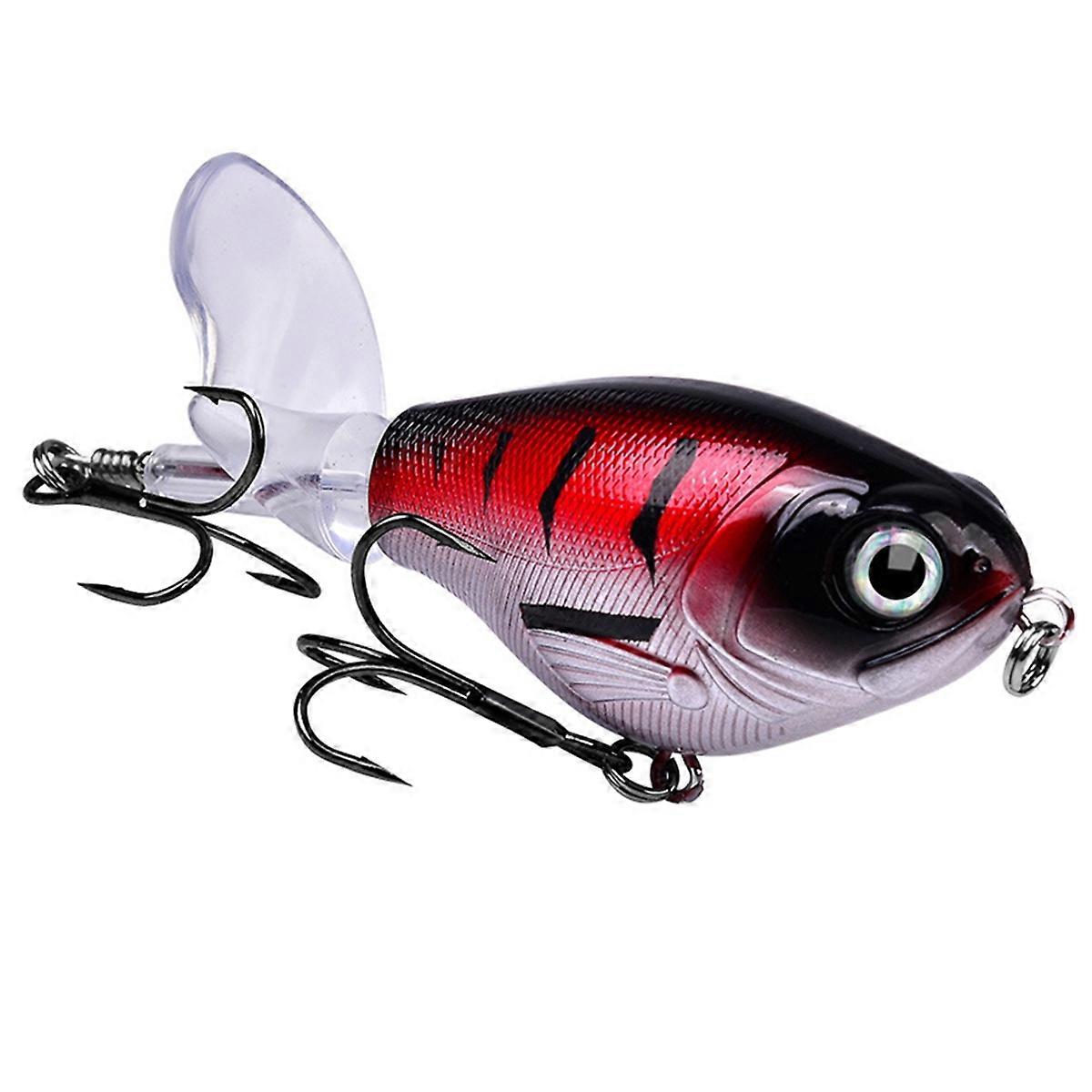Fishing Lure Topwater Whopper Popper Floating Wobbler Artificial Hard Bait with Propeller Fishing Pi