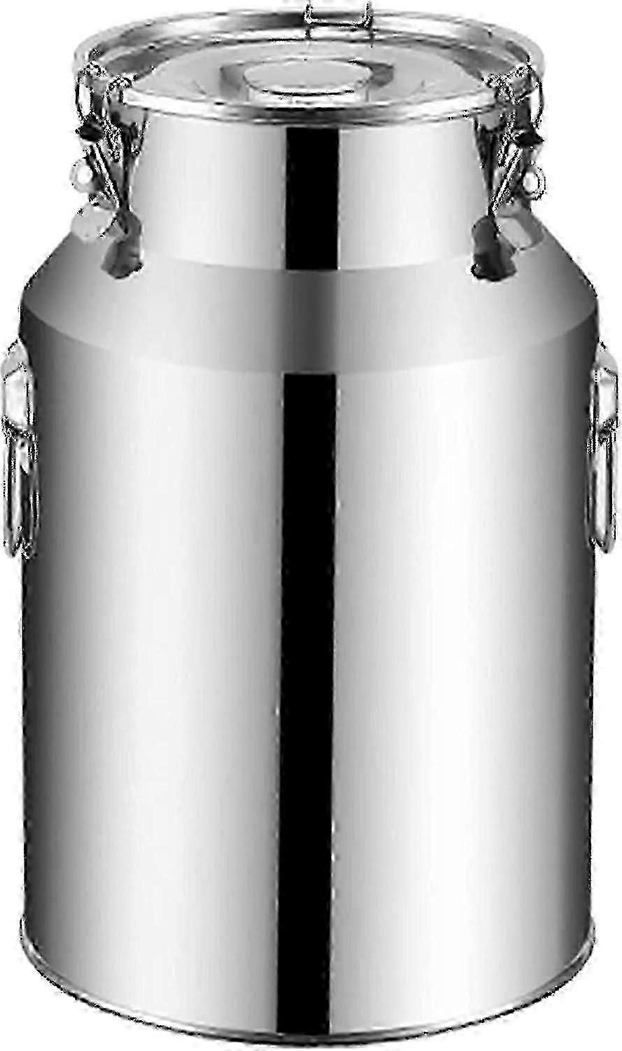 14L 식품 등급 스테인레스 스틸 우유 버킷(밀크 및 와인 운송 및 보관용 안감 뚜껑 포함)