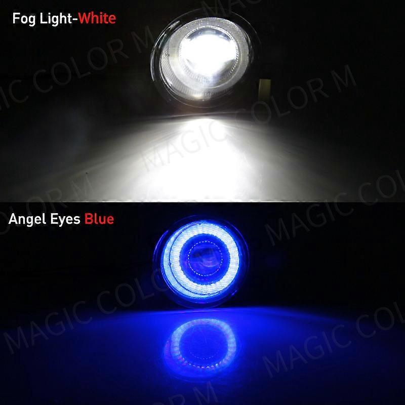 Applicable 2 Pcs Angel Eye Fog Light For Toyota Highlander Kluger Avalon Prius C-HR CHR Estima 4Runner Car LED Len DRL Daytime Running Lamp