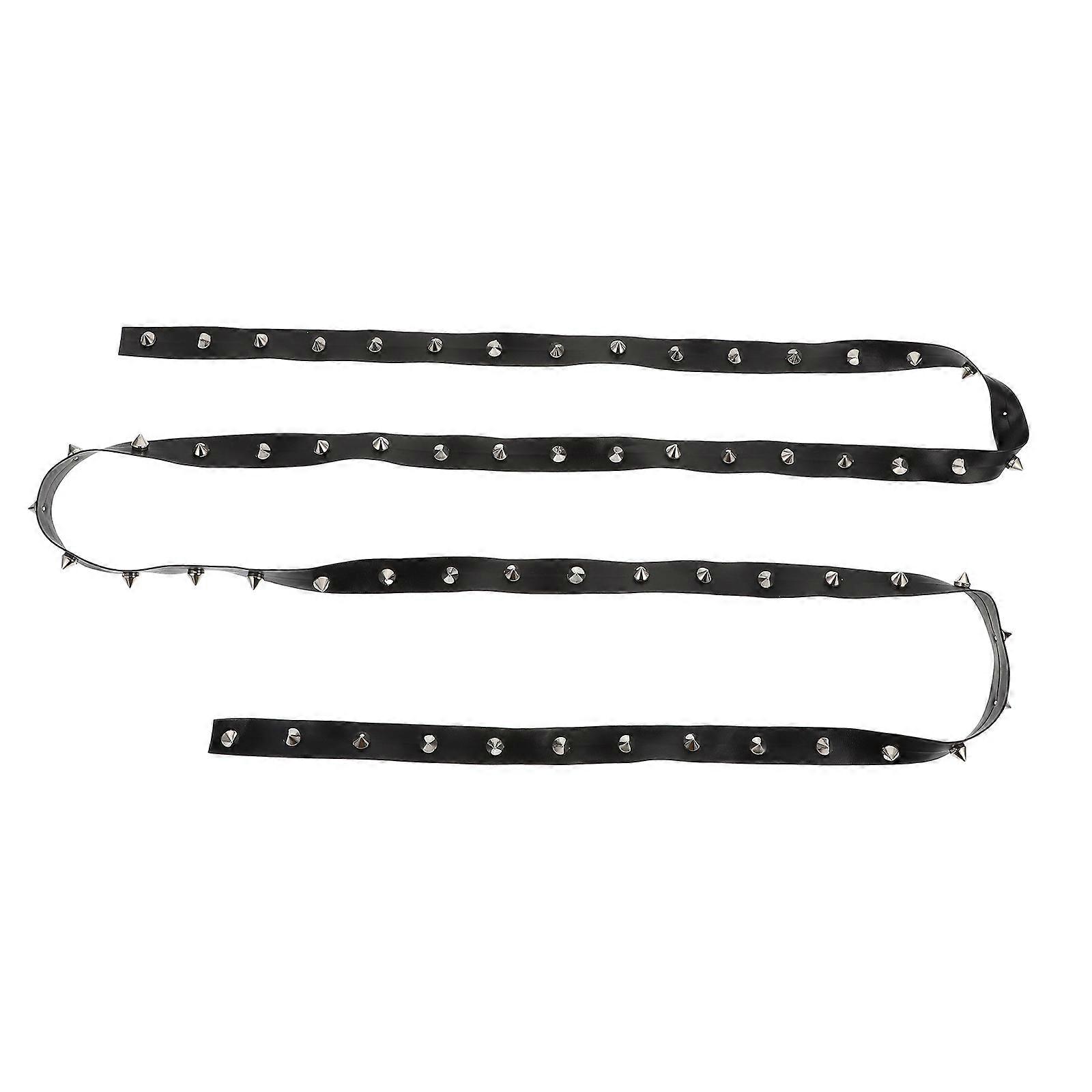 1pc Nightclub PU Necklace Rivet Spiked Collar Clavicle Chain (Taper Rivet)