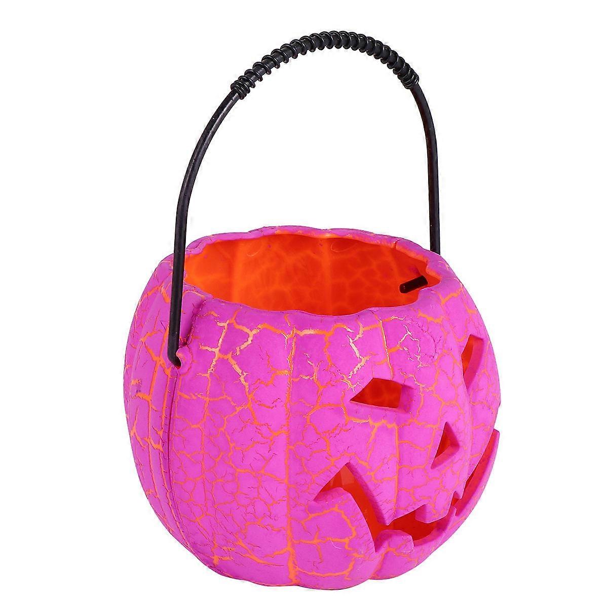 Voice Control Purple Pumpkin Lantern for Halloween Decoration Light