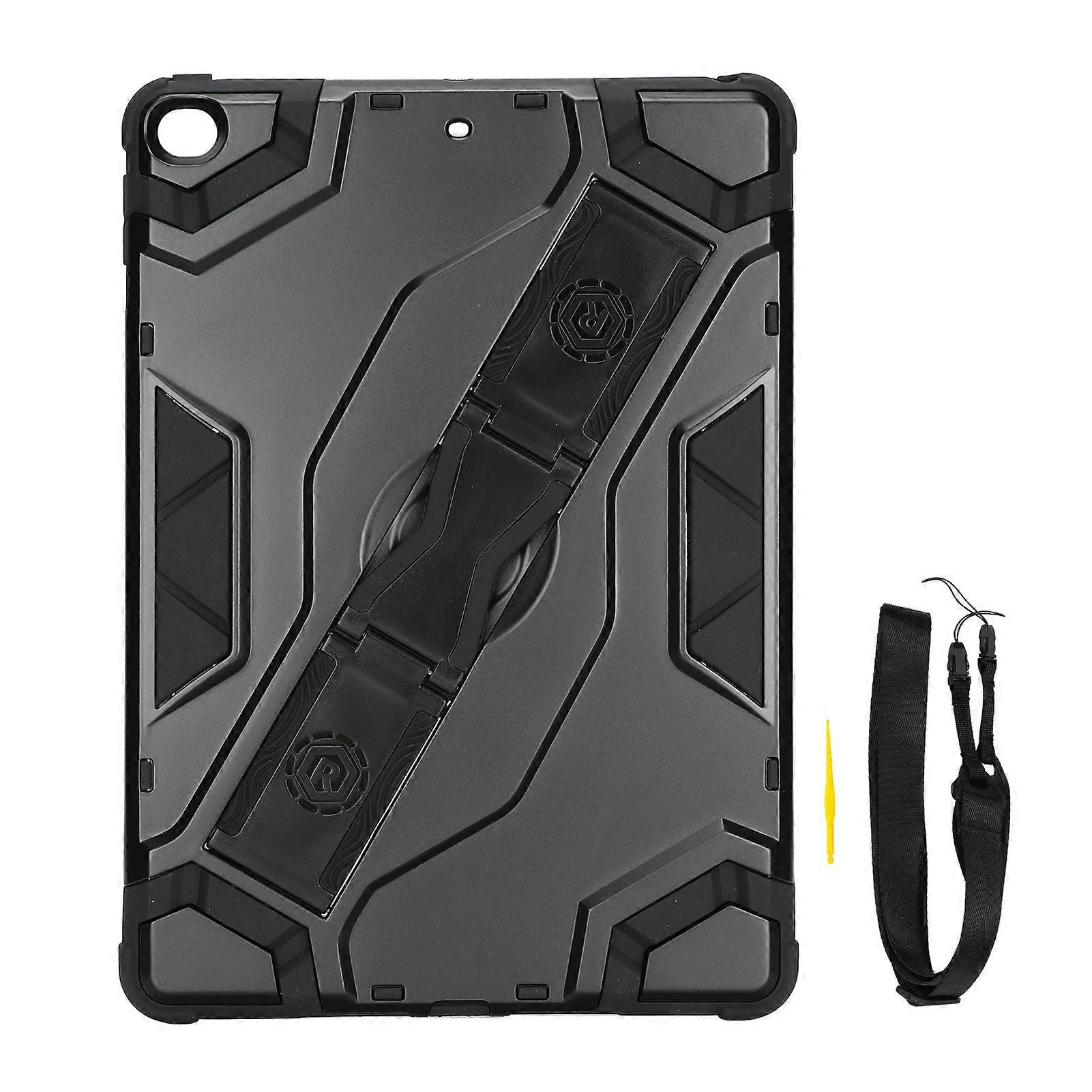 Ultrathin Shakeproof TPU Tablet Case with Shoulder Strap for 2018 2017 iOS 9.7in Black