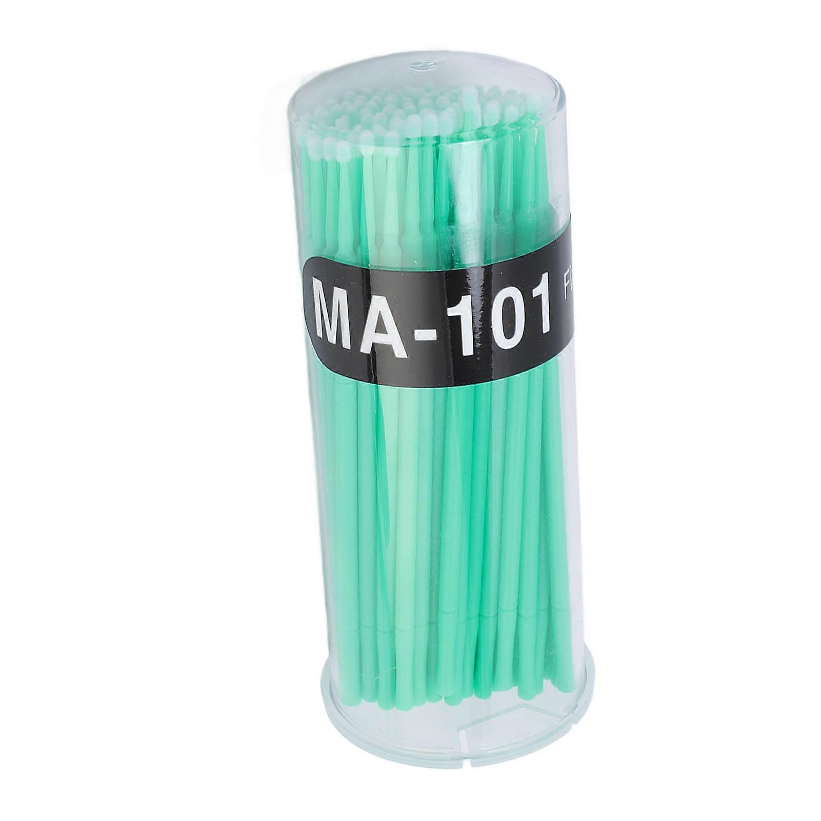 400pcs Bendable Micro Applicator Brushes Portable Green PP Sticks