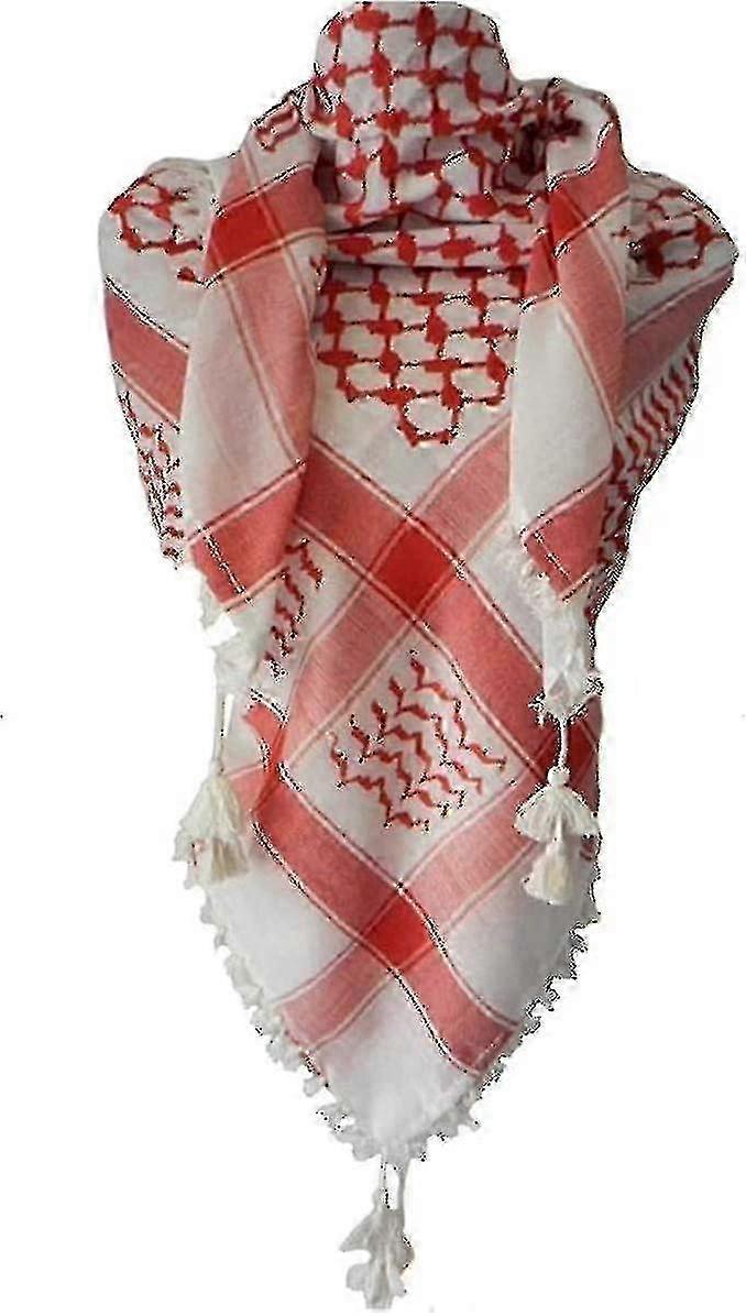 Palestine Scarf, Keffiyeh, Arafat Hatta, Wide With Tassels, Shemagh Keffiyeh Arab Houndstooth100%