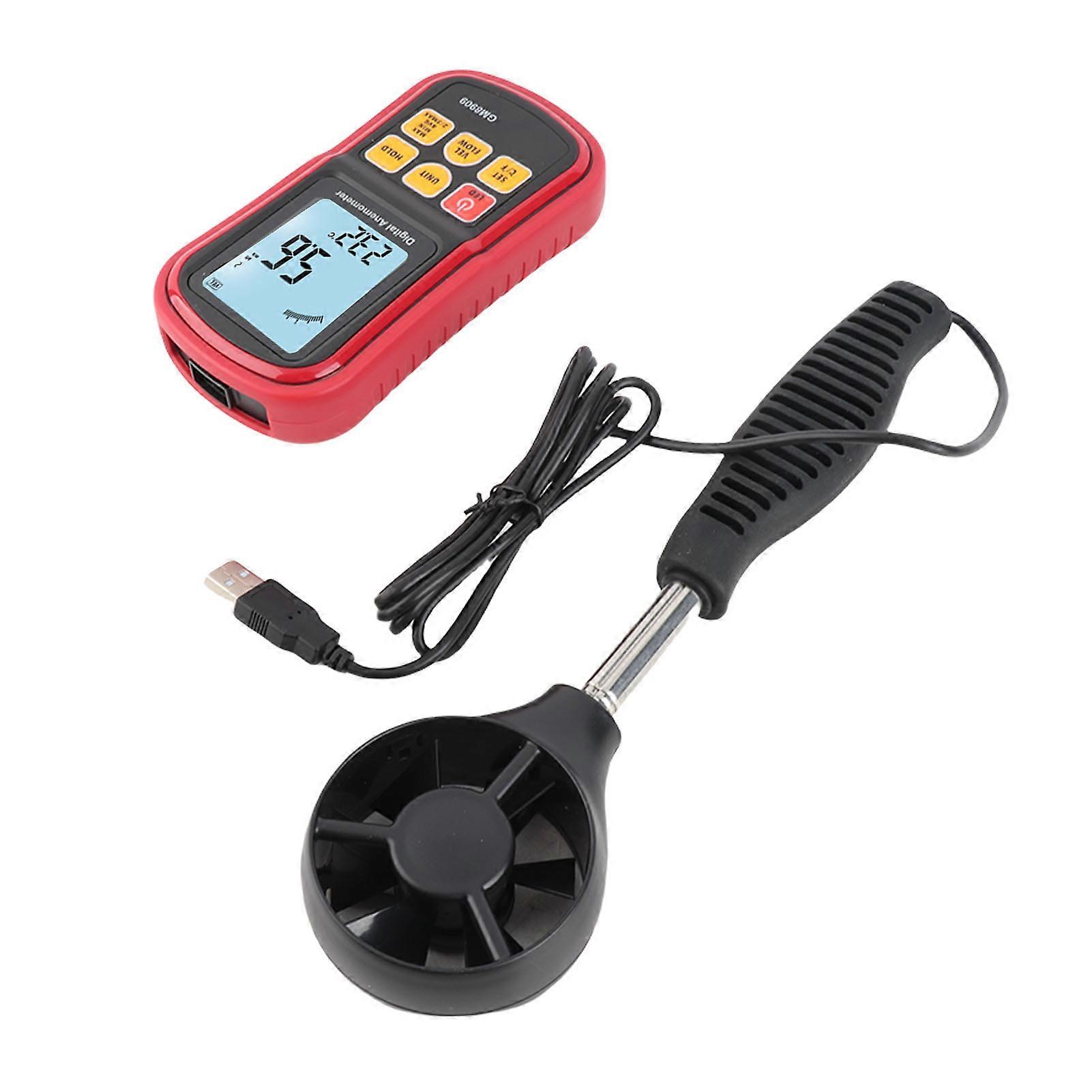 GM8909 Digital Anemometer Wind Speed Meter 15x7.8x3.5cm Plastic