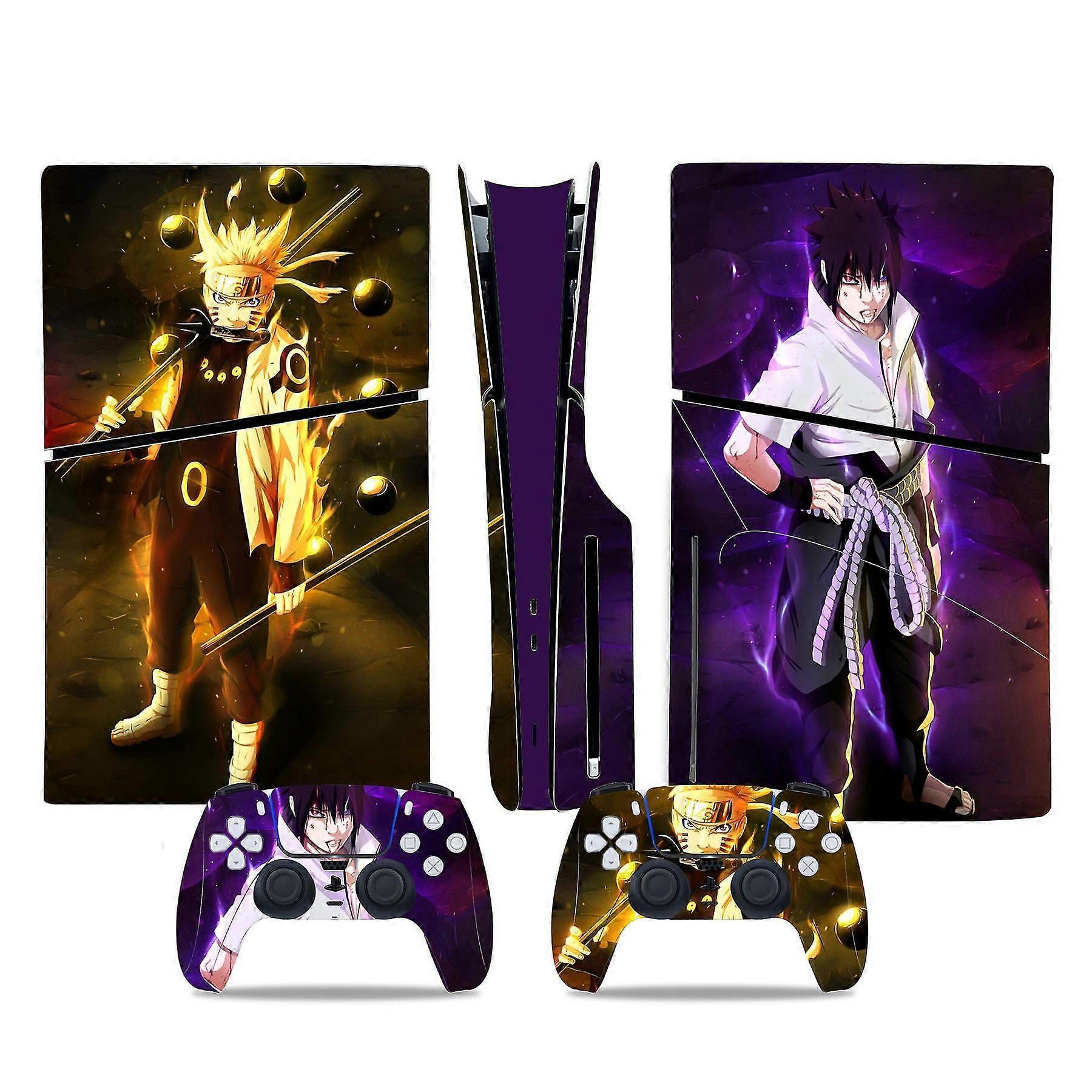Ps5スリムディスクエディションに適したビニールスキン、コンソールとコントローラーのスキンに適しています、ps5シルムクールステッカー、ps5シルムデコレーション-ナルト-NARUTO-ルト-アルト
