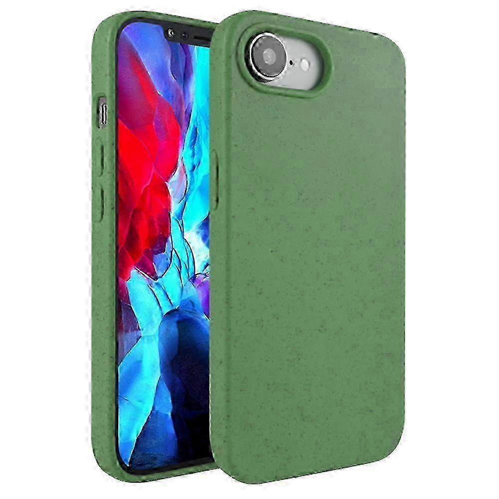 Green Biodegradable Wheat Straw TPU Matte Phone Case for 16e Model