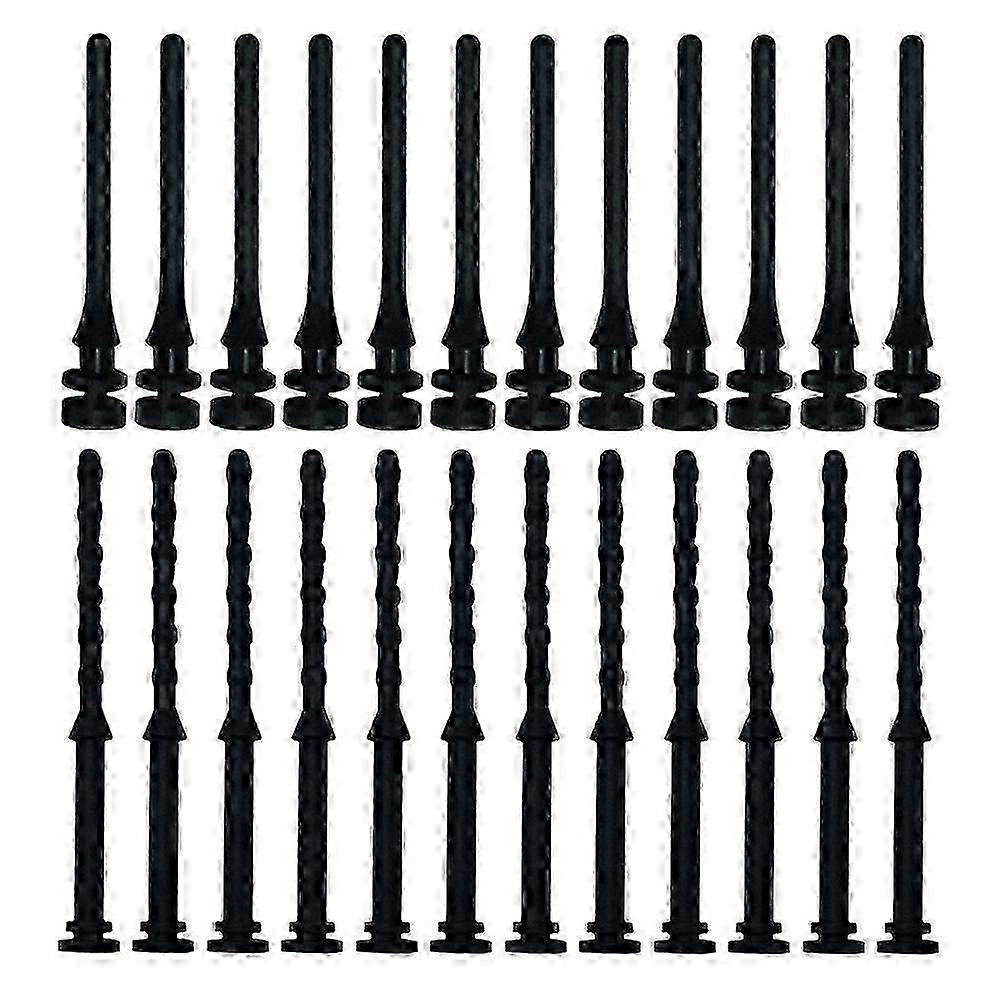 24 Pcs PC Case Fan Screws Anti-Shock Anti-Noise 6.65x0.9cm Black
