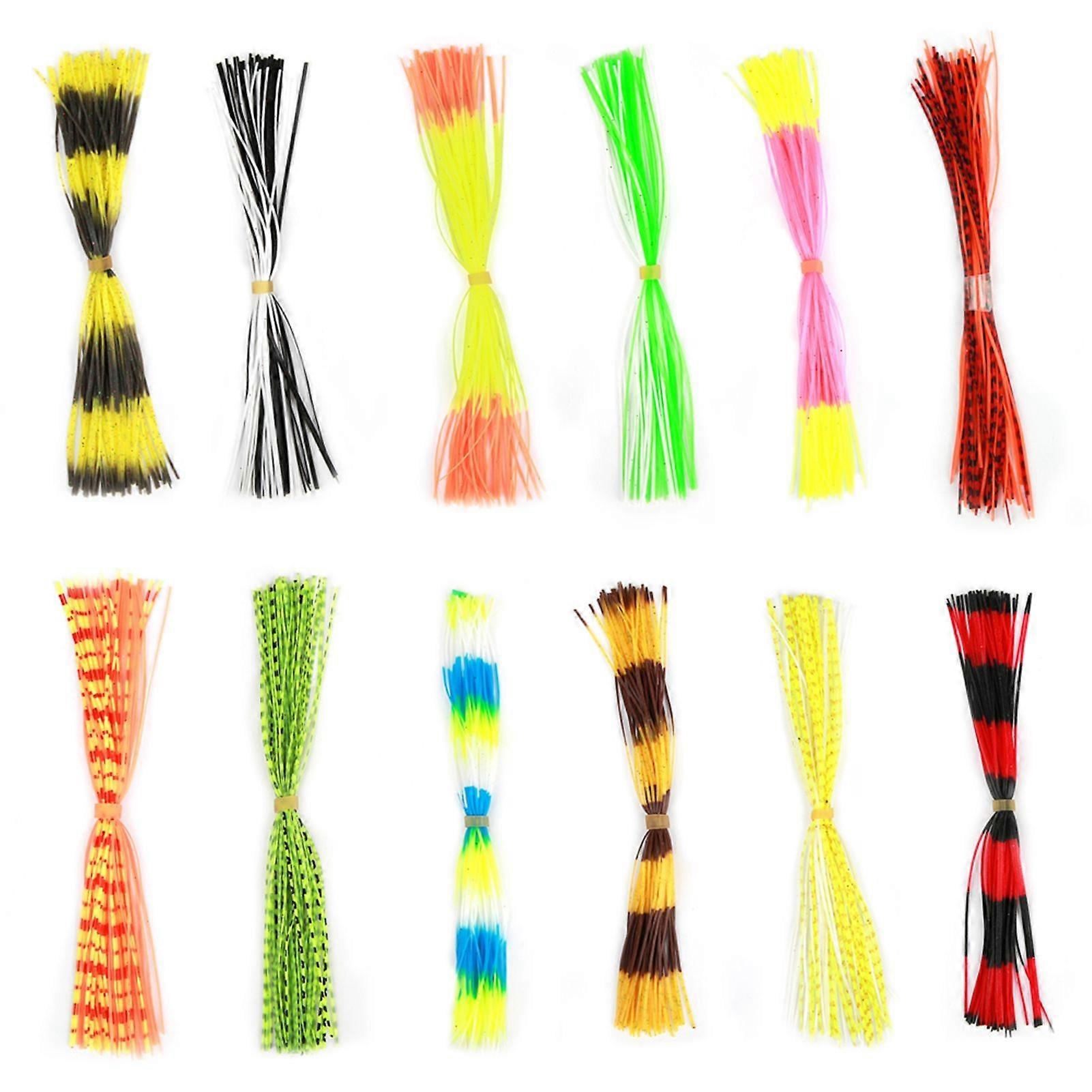 600 Strands Soft Silicone Lure Skirts Accessory for DIY Spinnerbaits Jig Lure