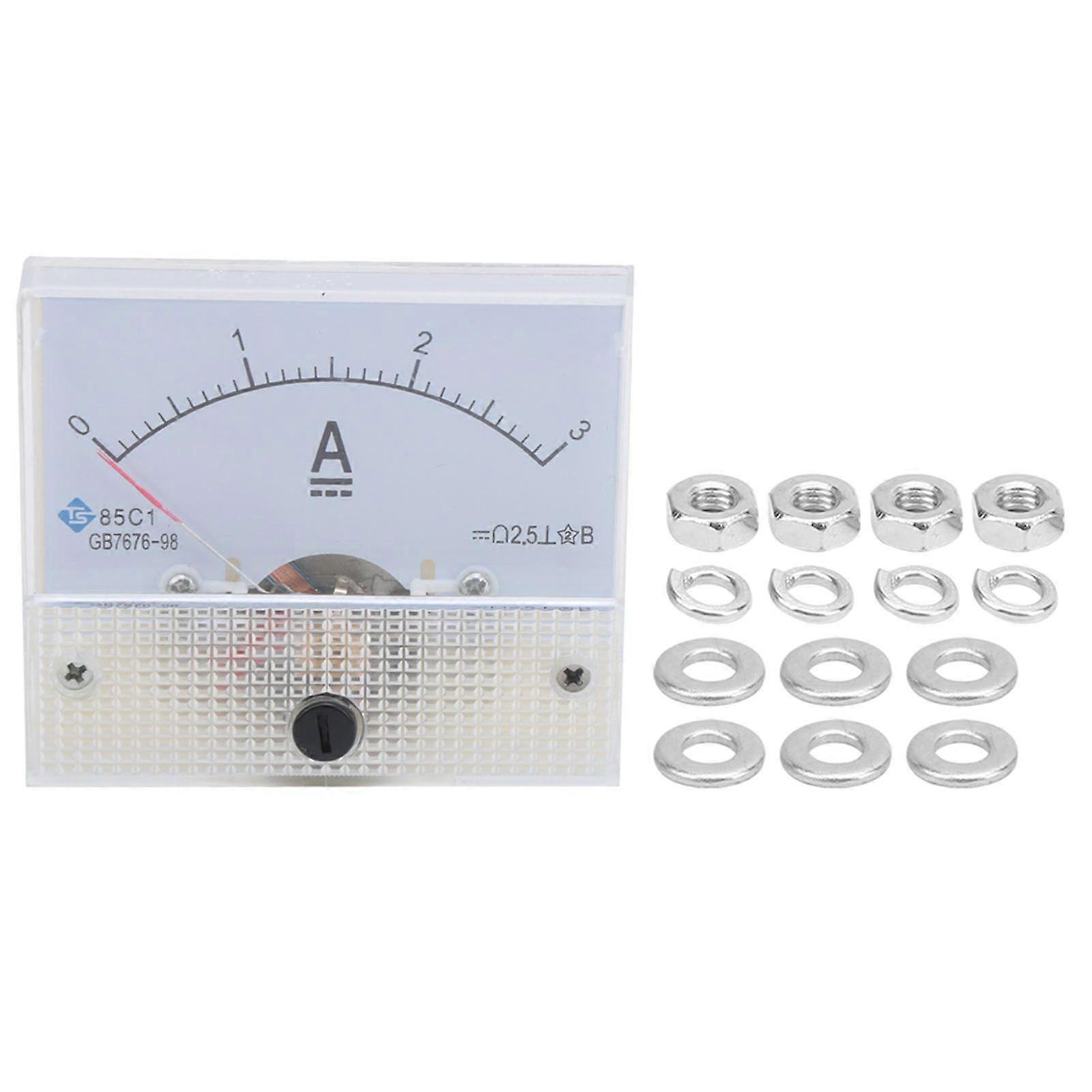 85C1 DC 0~3A HighAccuracy Current Meter ABS Pointer Type Ammeter Analog Panel Amperemeter