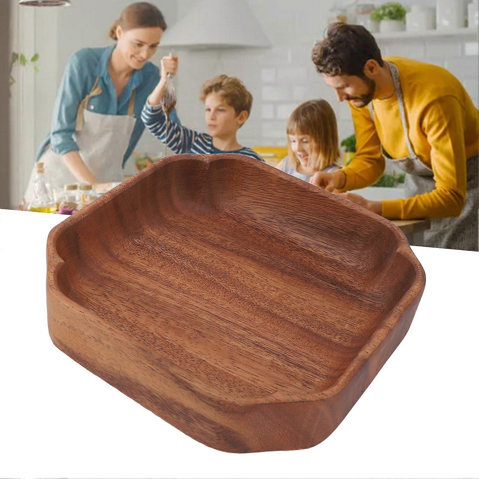 Wooden Serving Tray Square Eco Friendly Multipurpose Snack Platter