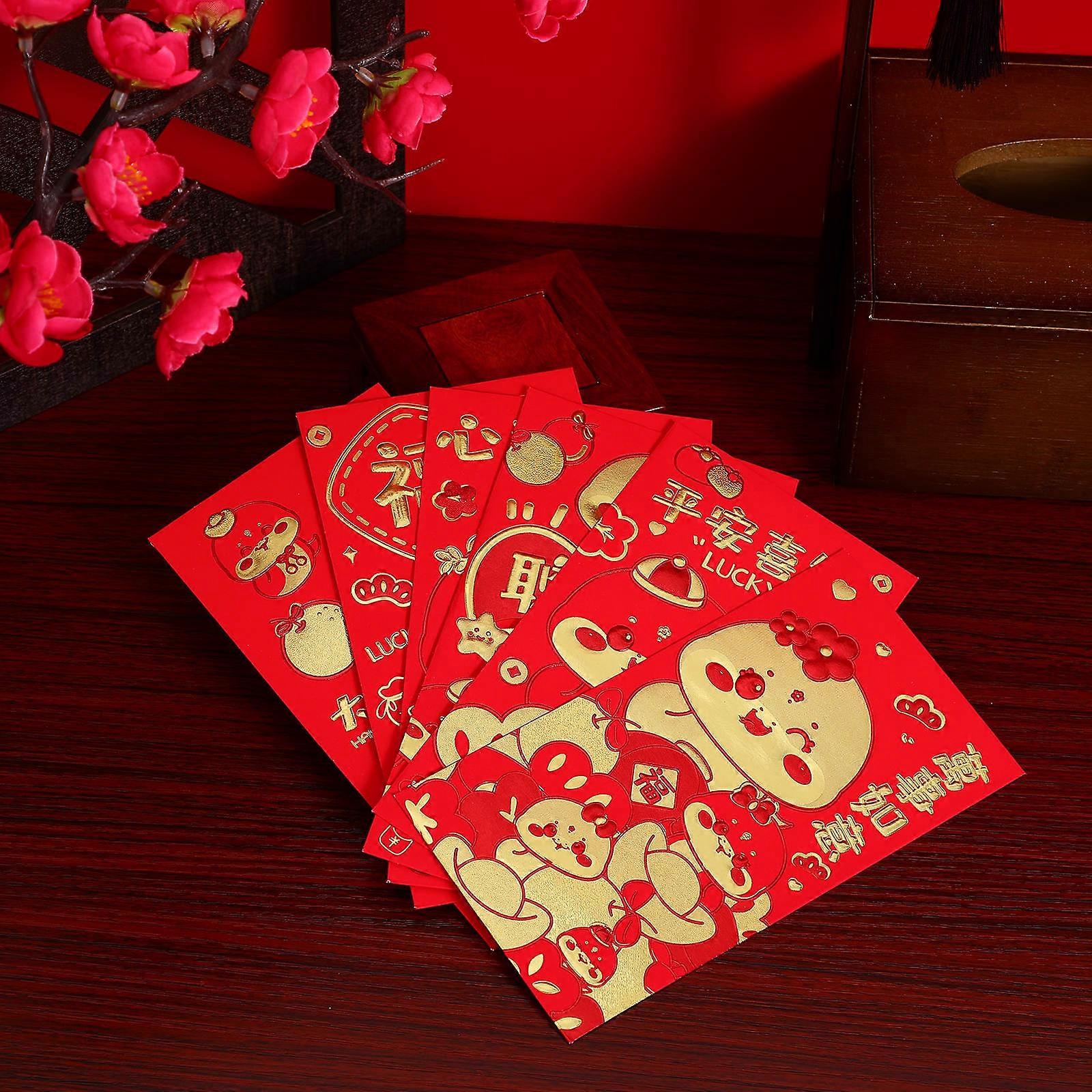 Red Envelopes Chinese New Year for Gifting Use 108Pcs Paper Red Packets