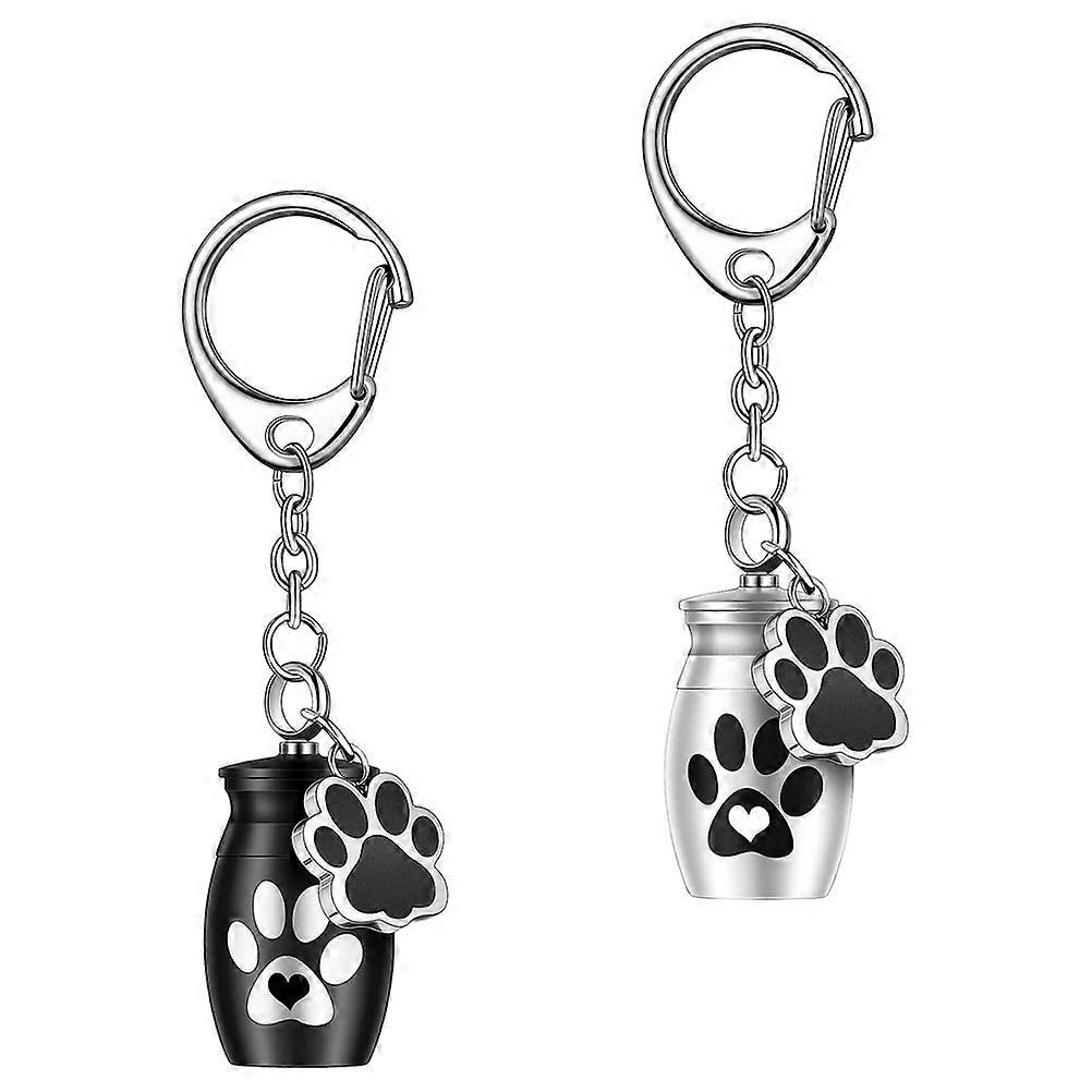 Pet Ash Key Chain Pendant Dog Ash Container for Storage 4Pcs