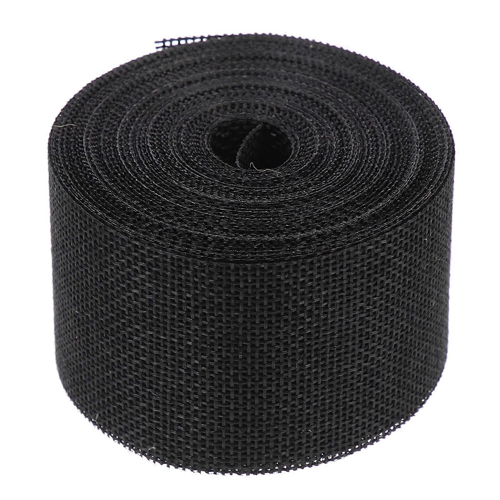 Decorative Ribbon Roll for Gift Packaging Black Linen Material with Gift Wrapping Function 1Pack