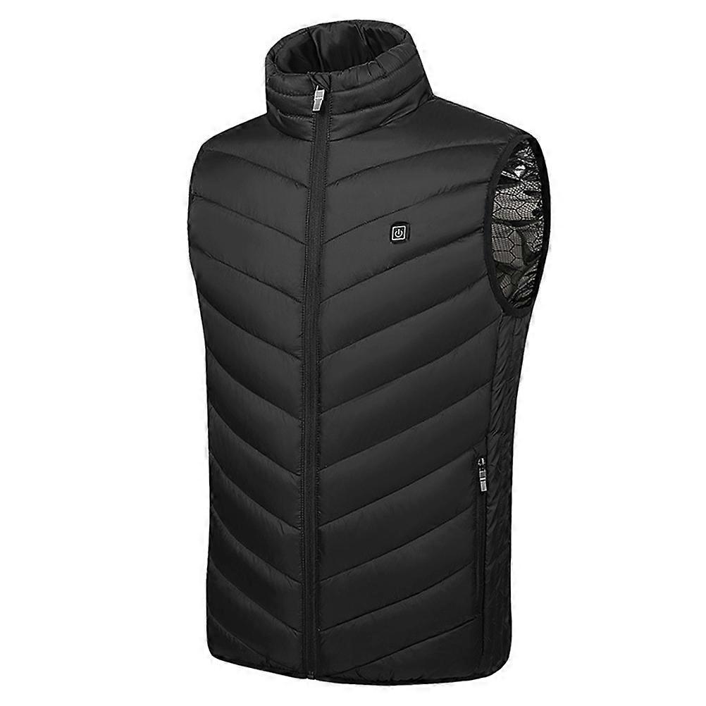 Black Electric Heating Vest for Keeping Warm 1Pcs Thermal Winter Down Vest