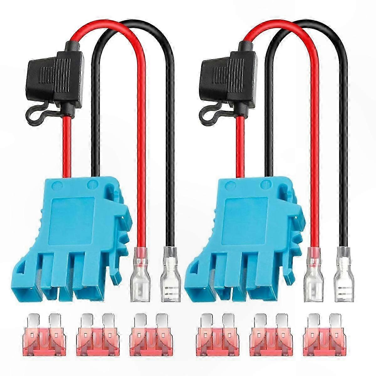 Replacement 12V Battery Wire Harness with Fuse for Ride-On Toys, 2-Pack