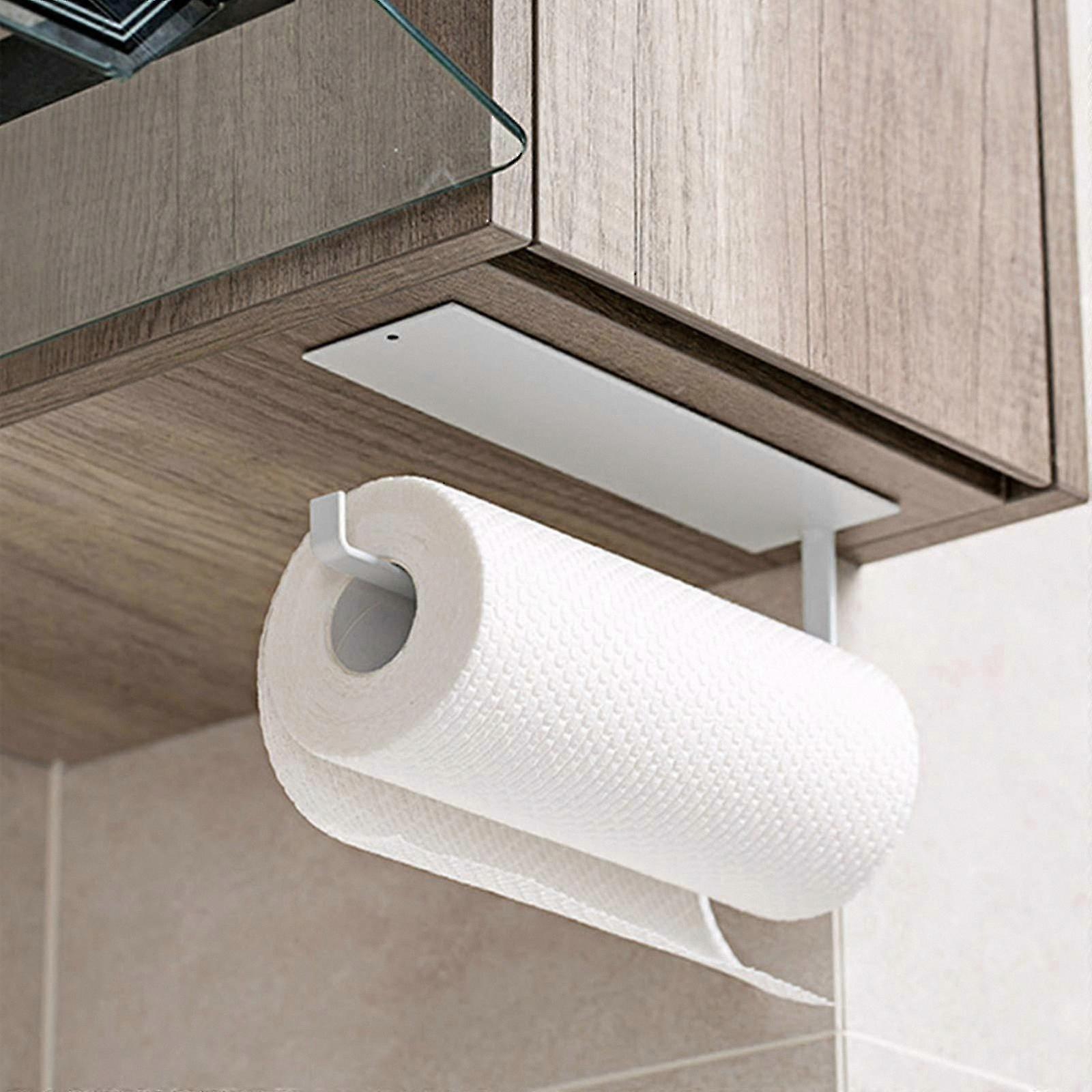 Adhesive Tissue Dispenser for Kitchen and Bathroom, Easy Mount, No Tools Needed