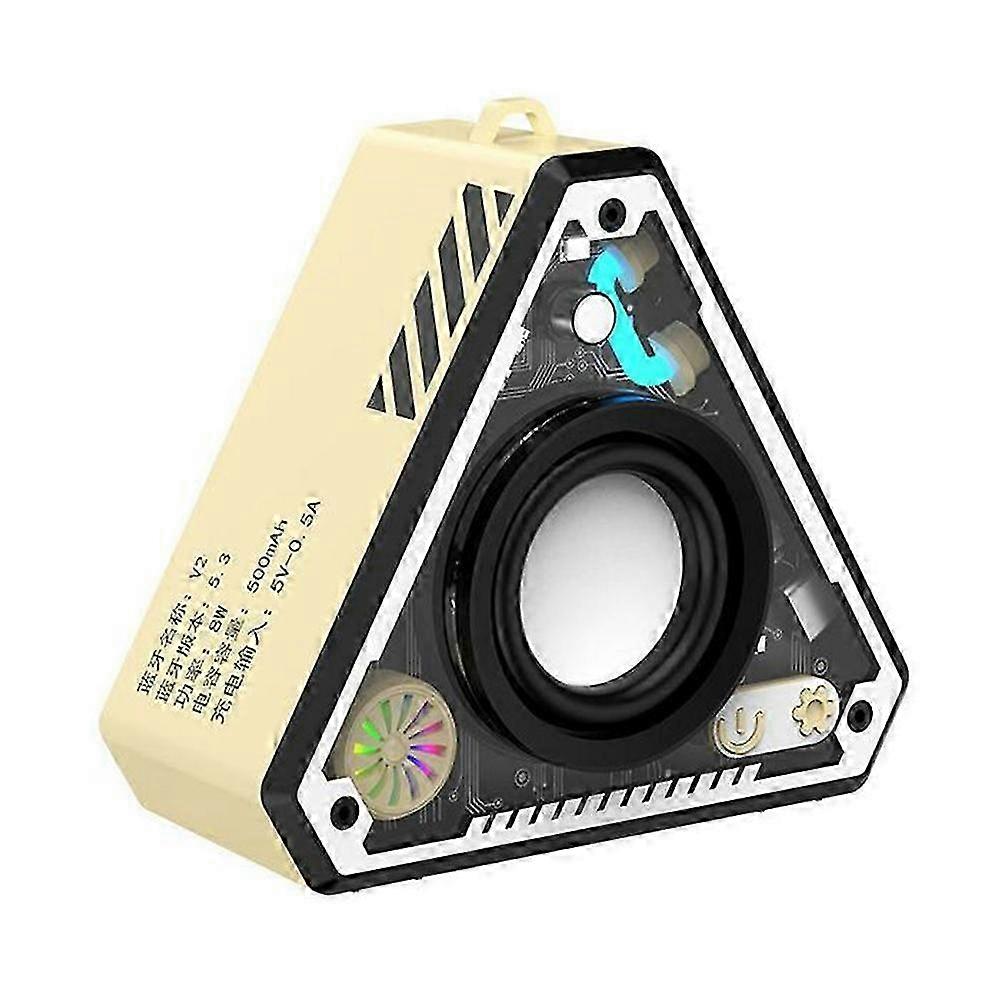 Mini Portable Transparent Bluetooth Speaker Outdoor Powerful Loudspeaker Soundbar Wireless Tws Stereo Music Player With Rgb Ligh