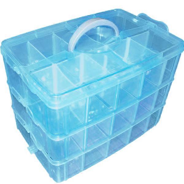 Plastic Storage Box with Handle for Detachable 3-Layer Organizer Case