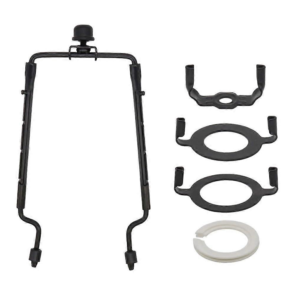 8 Inch Adjustable Lamp Shade Harp Stand Metal Kit With Detachable Parts And Adapters For E26 E27 E14 Bulb Holders Black