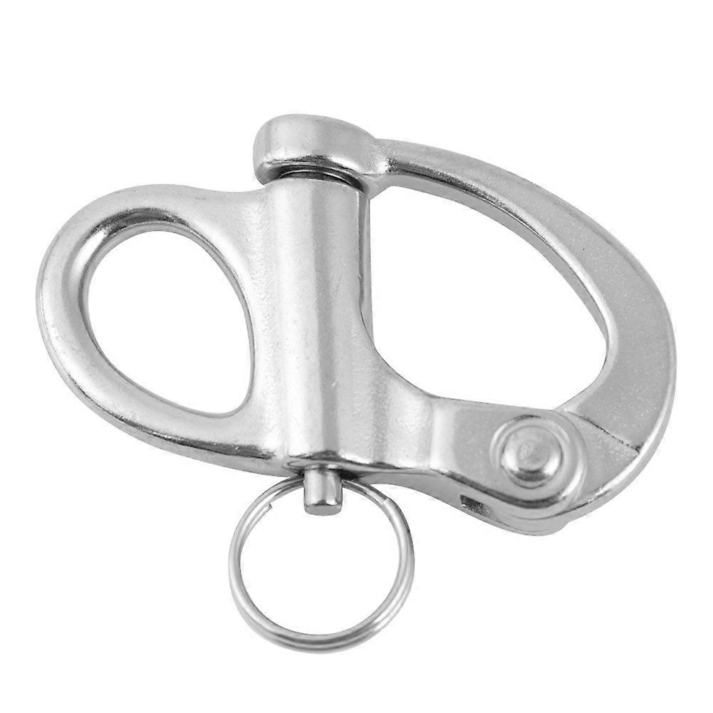 22*96mm Stainless Steel Fixed Snap Shackle Quick Release with Round Ring