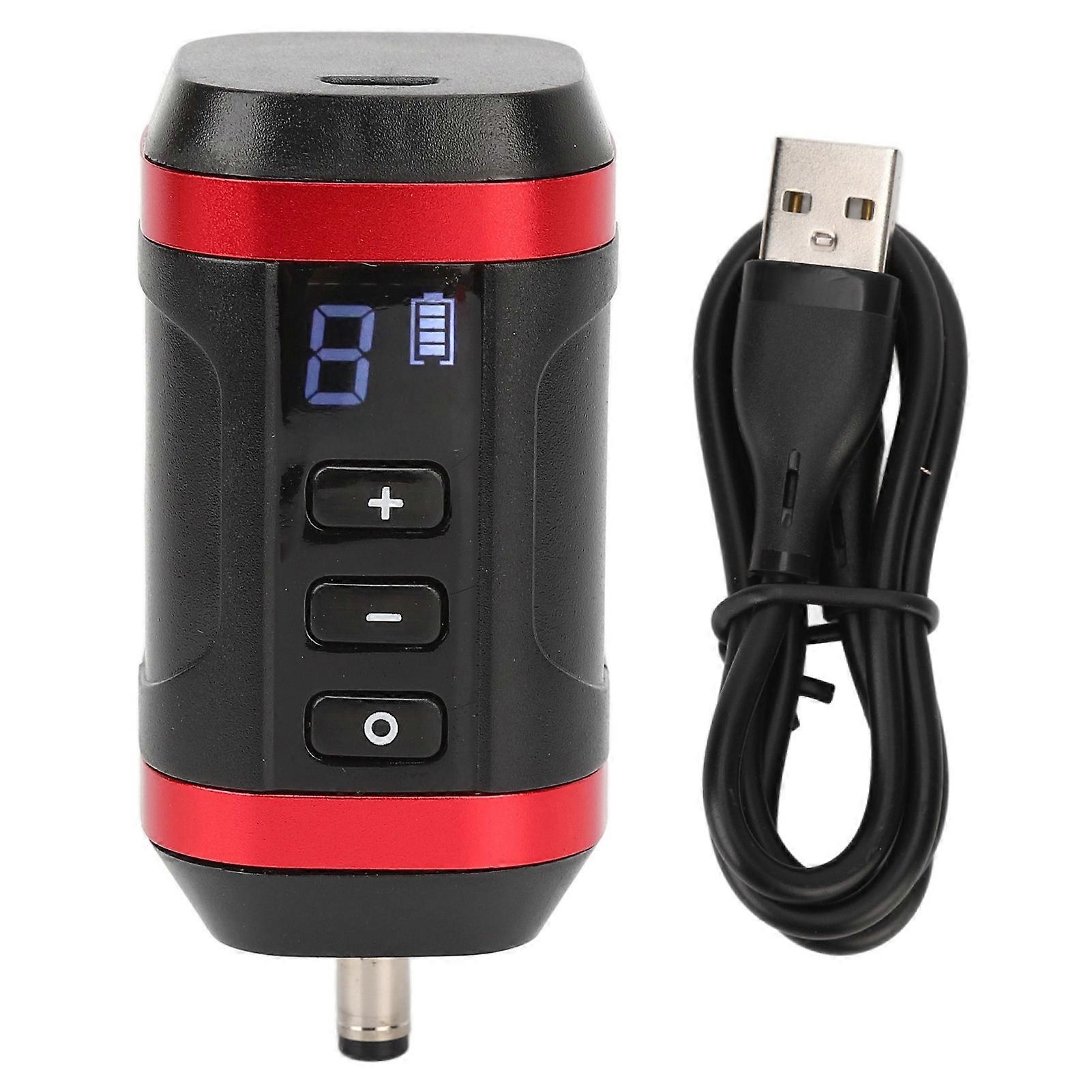 Batterie pour stylo de tatouage 1800 mAh, interface CC, alimentation sans fil précise, rouge