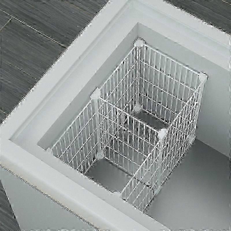 Multi-Level Organizer for Freezer Storage with Adjustable Compartments for Ice Pops and Food Beverages Featuring Ventilated Design to Maintain Freshne