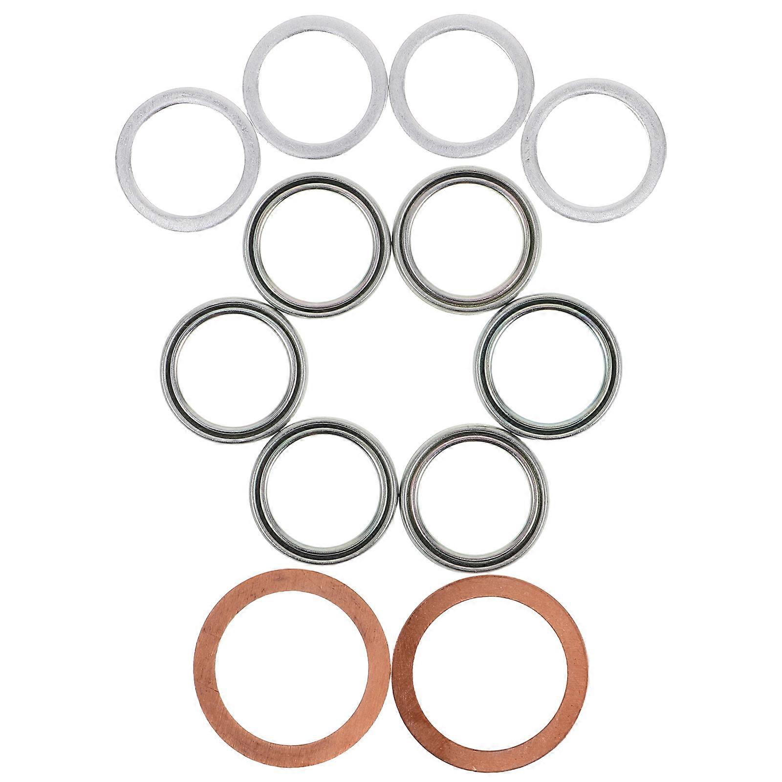 Transmission Drain Plug Gasket Metal Washers for Differential Maintenance 12Pcs