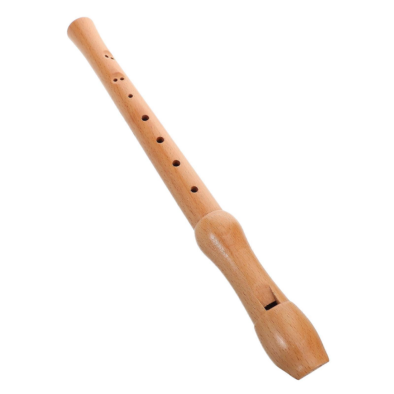 Kids Recorder Wooden Flute Instrument for Beginners 2Pcs Soprano Design