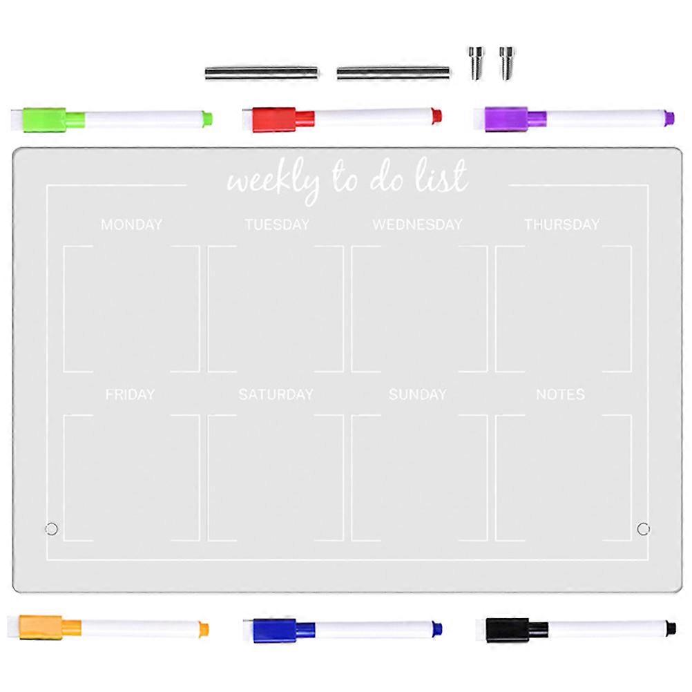 4 Set Rectangular Desk Whiteboard For School Home Office Acrylic 30X20CM Writing 4Set