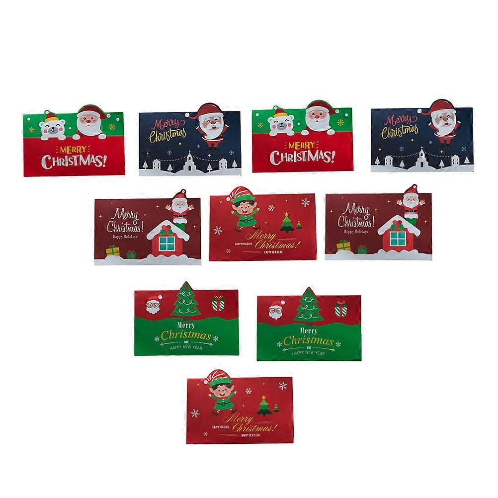 Xmas Blessing Cards 20 Sets Unique Christmas Design Message Cards Suitable For Friends Lovers And Colleagues Assorted Color Write Wishes