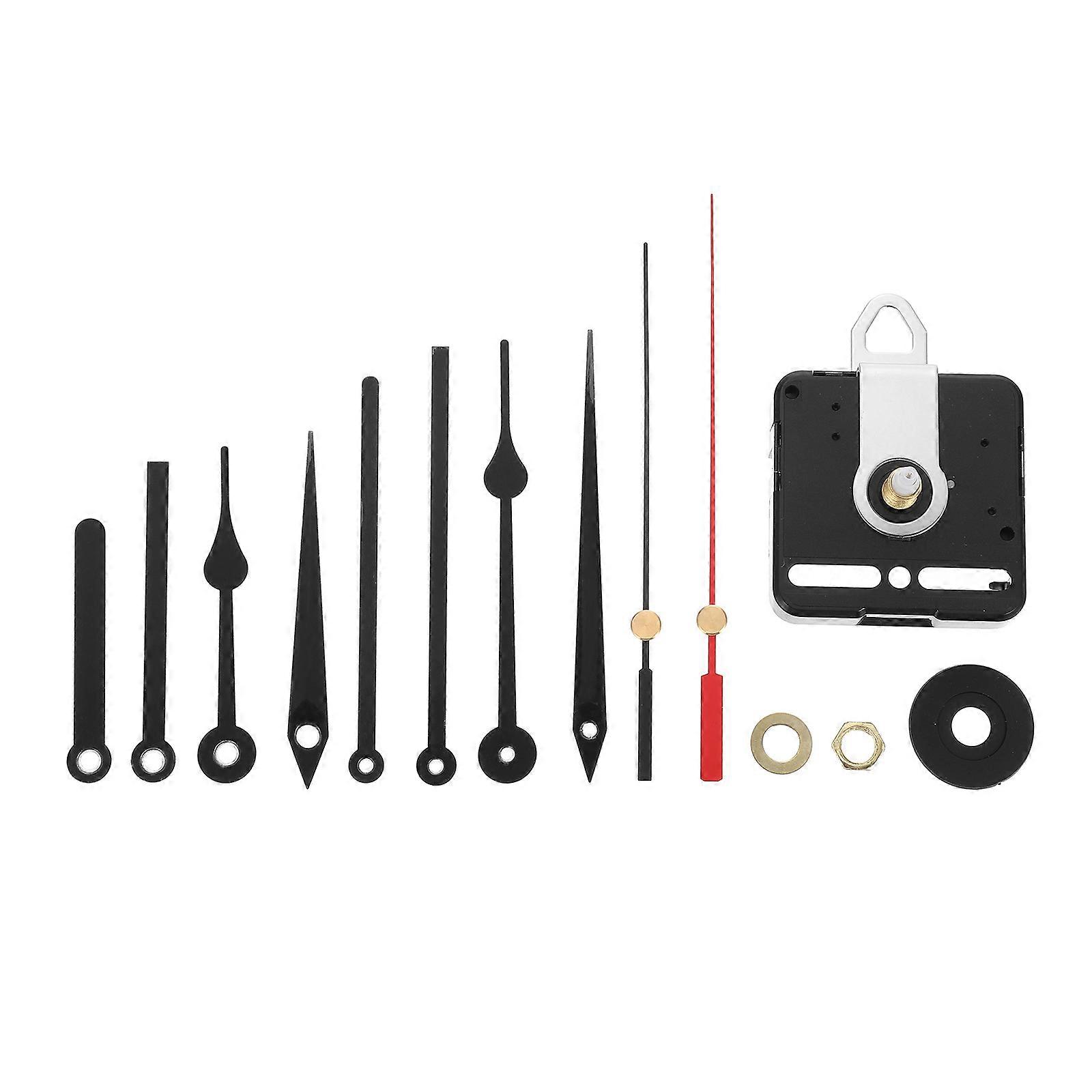 Clock Movement Mechanism for Clock Accessory Replacement 5Sets Black