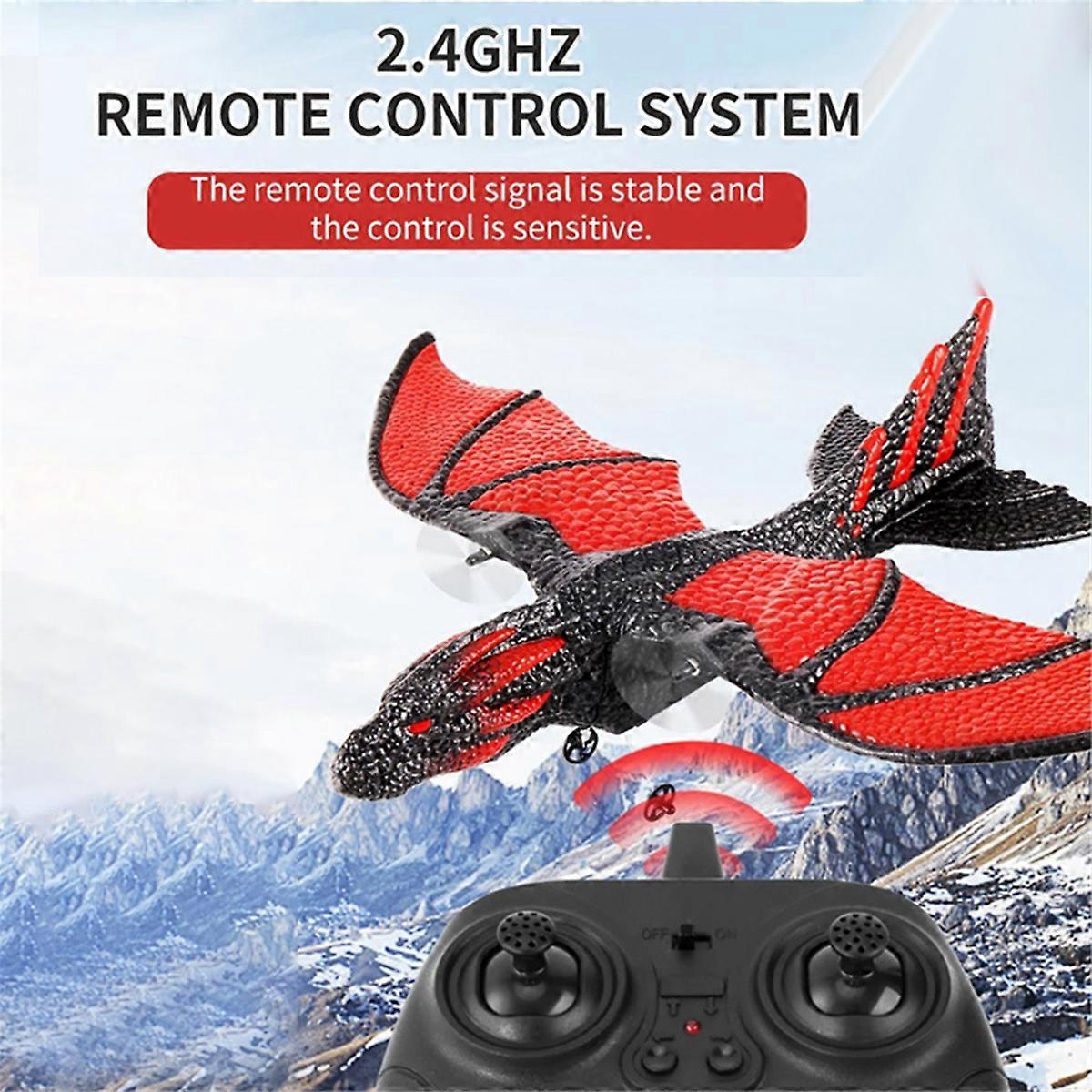 RC飛行機2.4Gシミュレートされたフライングドラゴン航空機リモートコントロールフライングモデルグライダー飛行機EPPフォームおもちゃ子供用ギフト